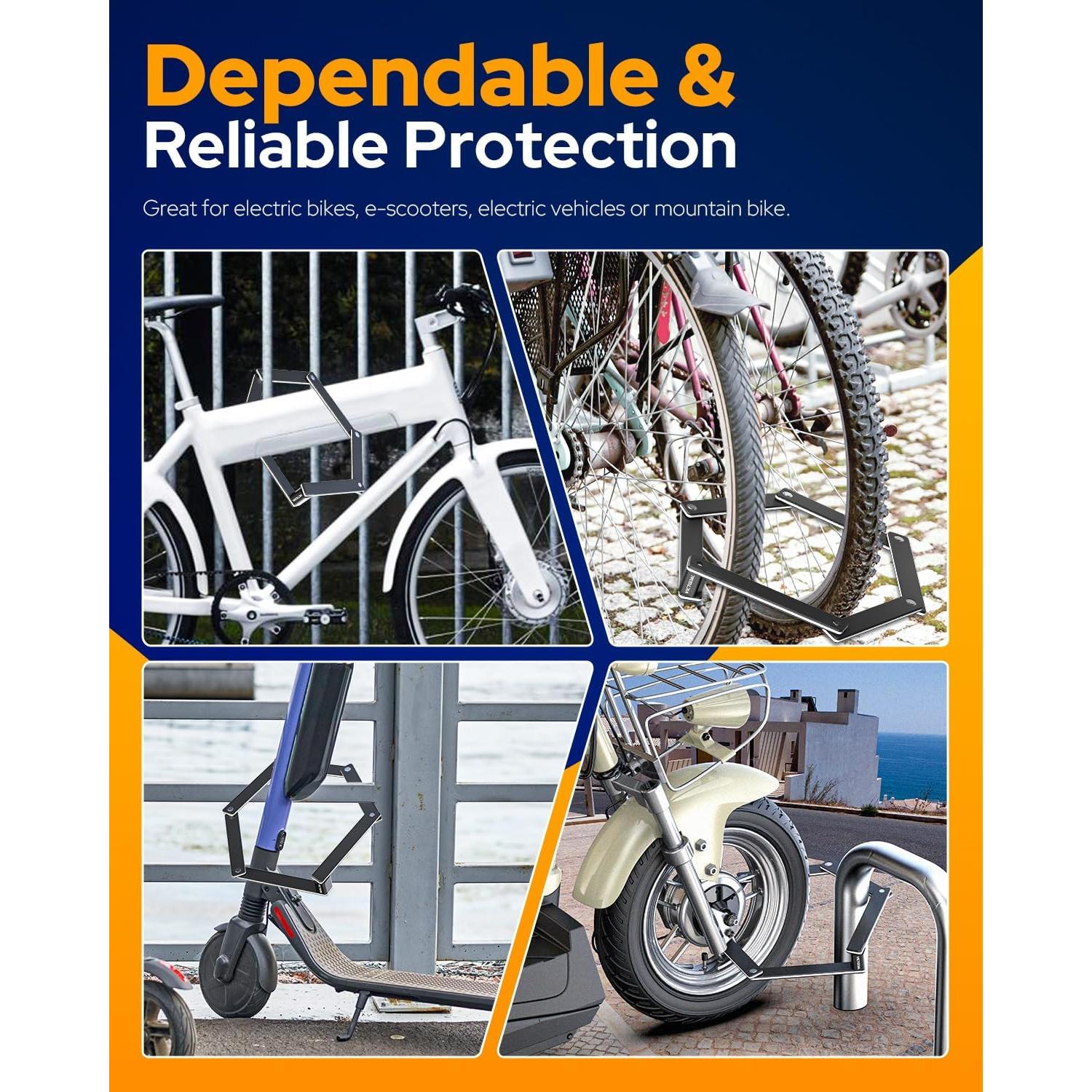 Candado Plegable VICTGOAL para Bicicleta con Soporte AirTag