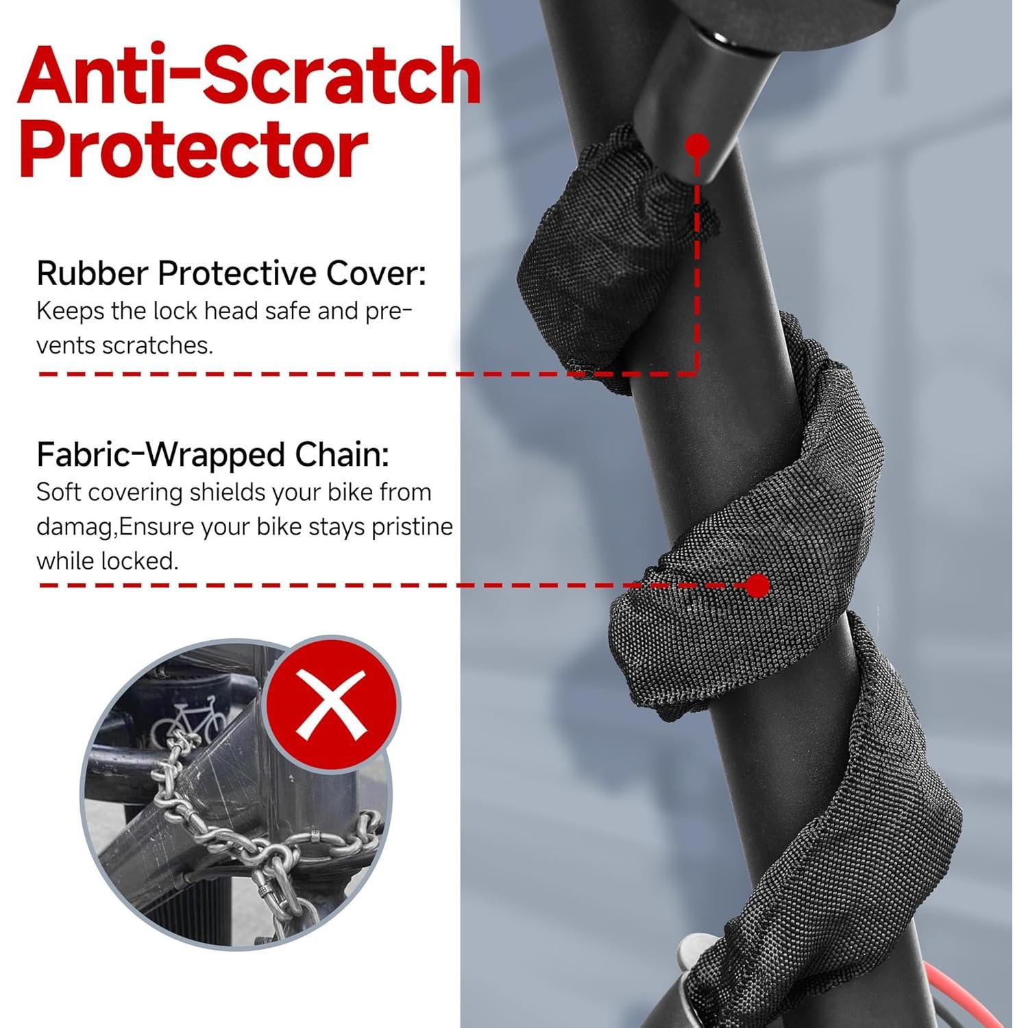 Candado de Cadena TOKCKYBL 94cm Alta Resistencia Antirrobo