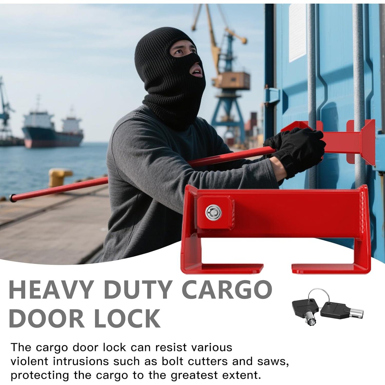 Cerradura de Puerta de Carga Piclafe - Alta Seguridad Roja