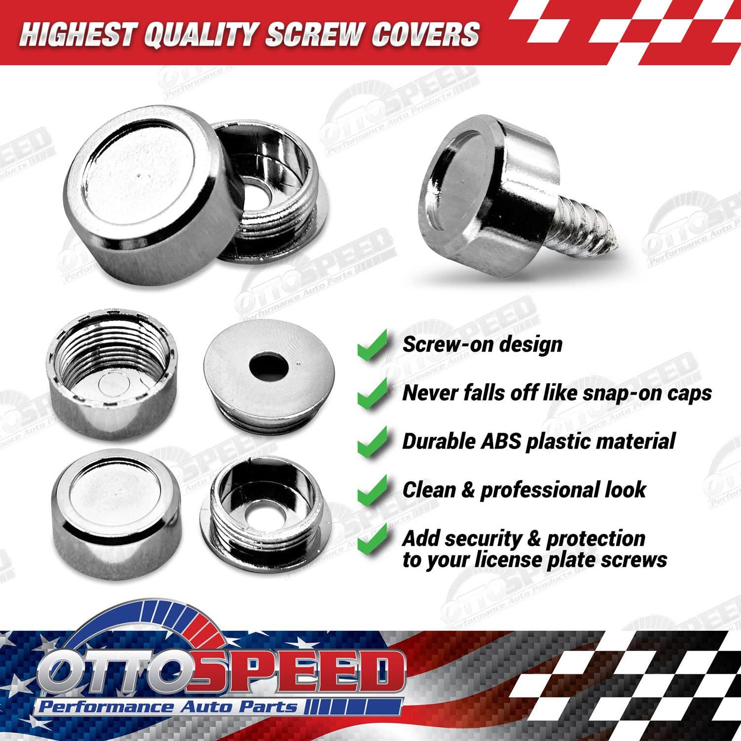 Kit de Tornillos y Tapas de Matrícula OttoSpeed - 12 Piezas Acero Inoxidable