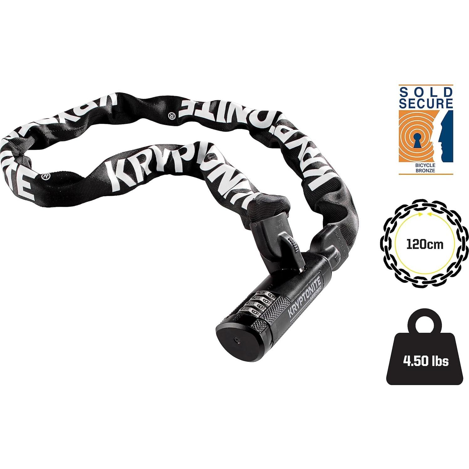 Candado de Cadena Kryptonite Keeper 712 Combo 120cm Antirrobo