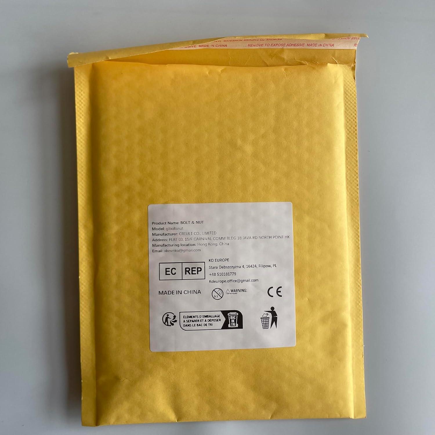 Pernos de Seguridad Antirrobo M16 x 40mm Acero Inoxidable 2 pcs