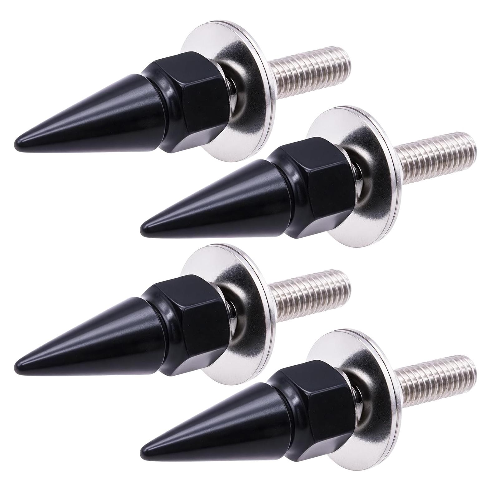 Kit de Sujetadores de Placa de Matrícula MEAJOO 4 Piezas Negro