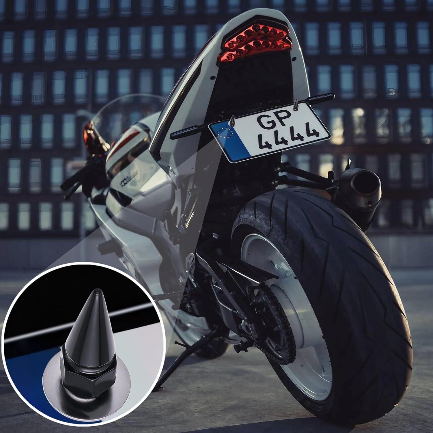 Kit de Sujetadores de Placa de Matrícula MEAJOO 4 Piezas Negro