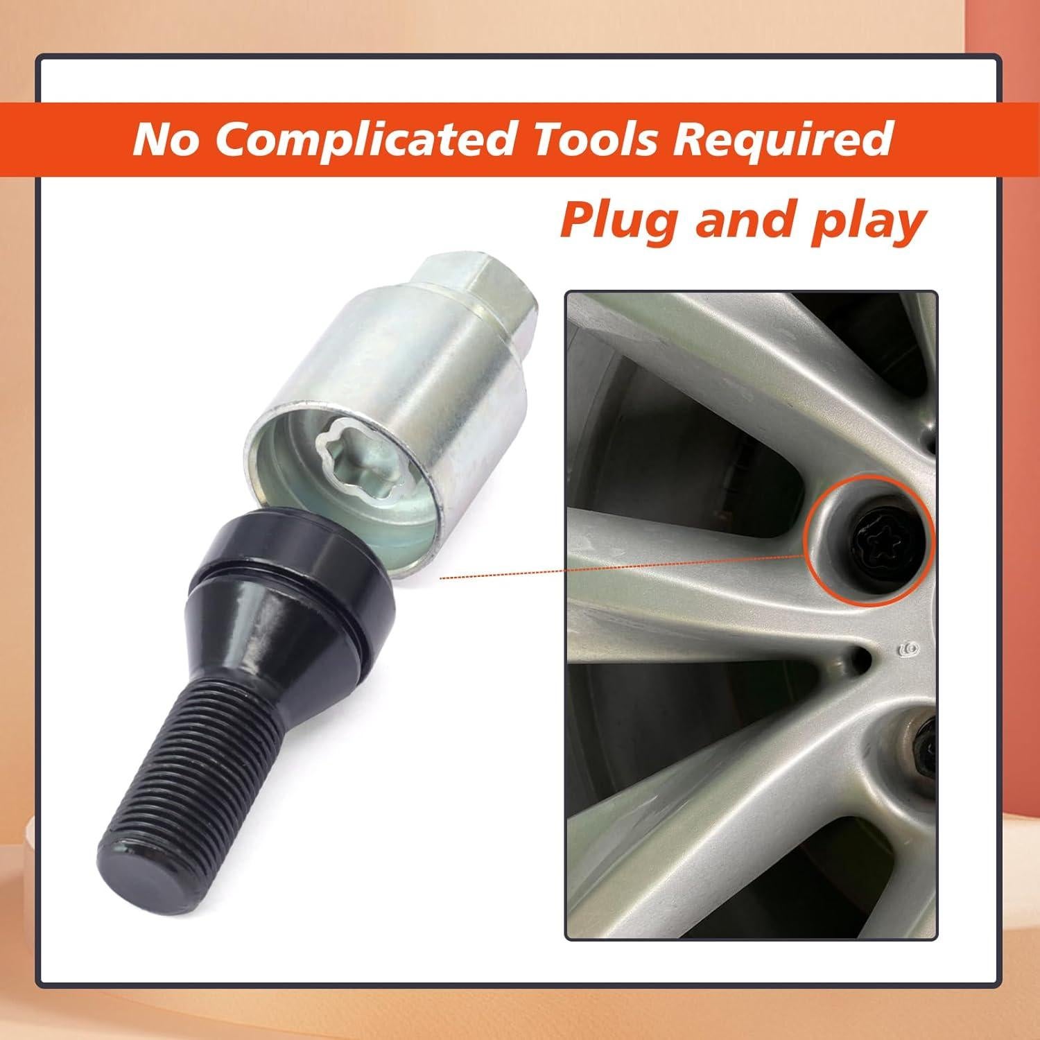 Bloques de Rueda Antirrobo M14 x 1.25mm Mhrxusd para BMW