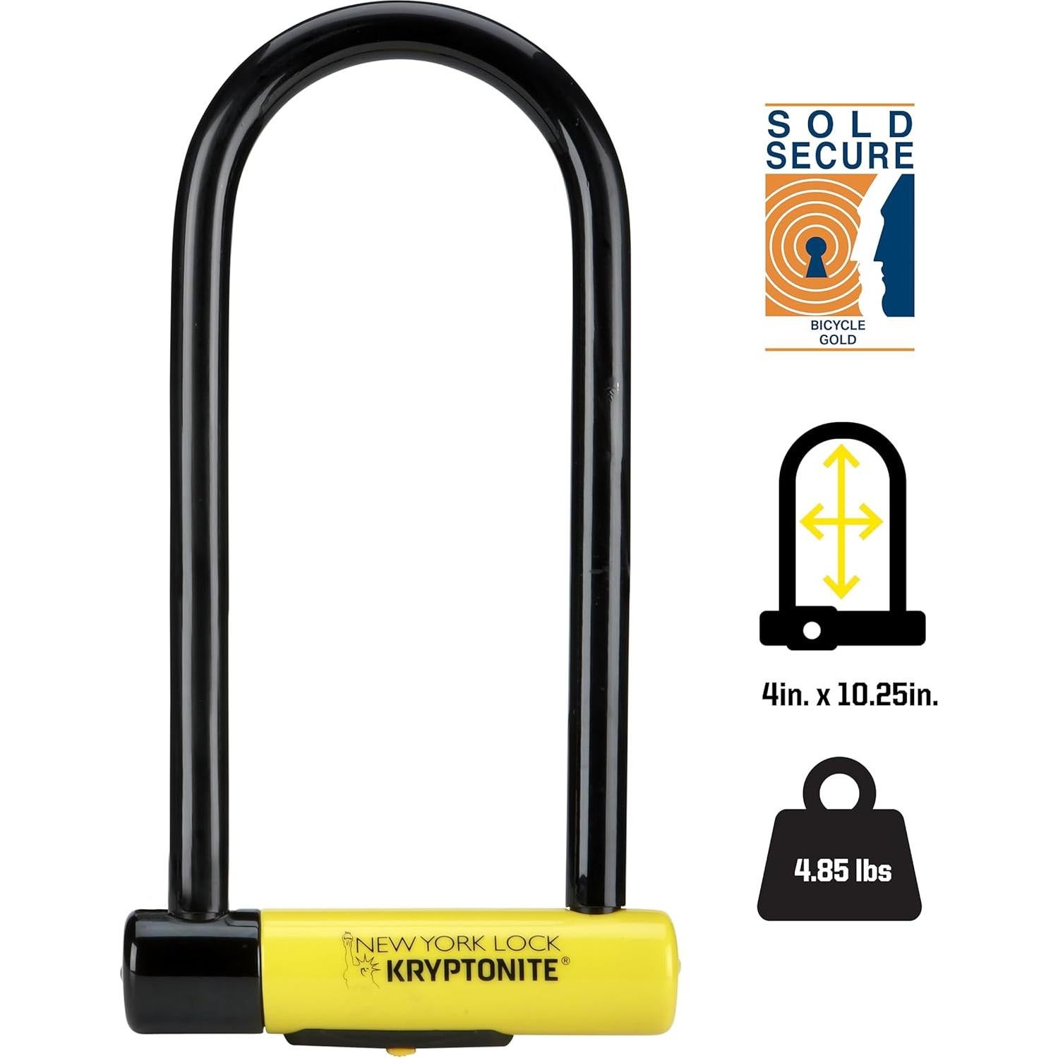 Candado U Kryptonite Nueva York 16mm Antirrobo Bicicleta