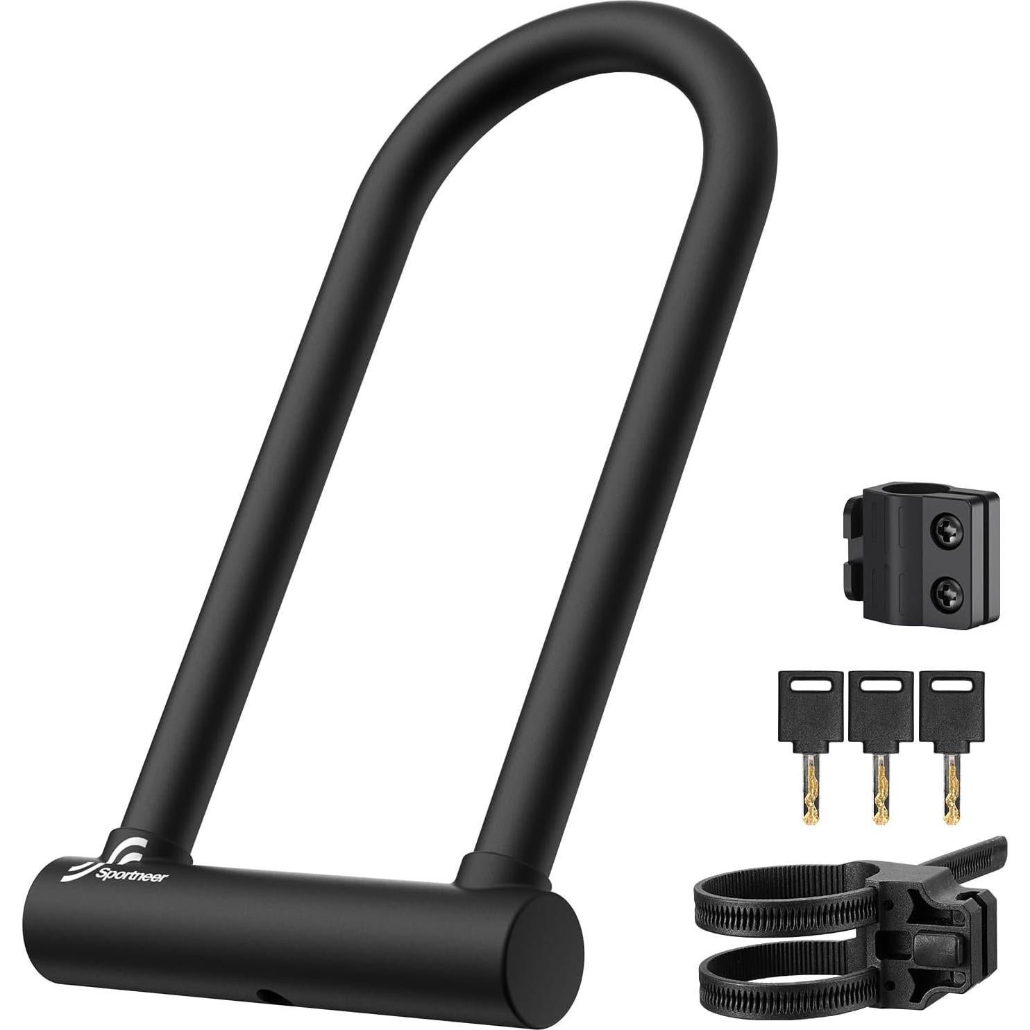 Candado U Sportneer para Bicicleta 18mm Antirrobo con Soporte