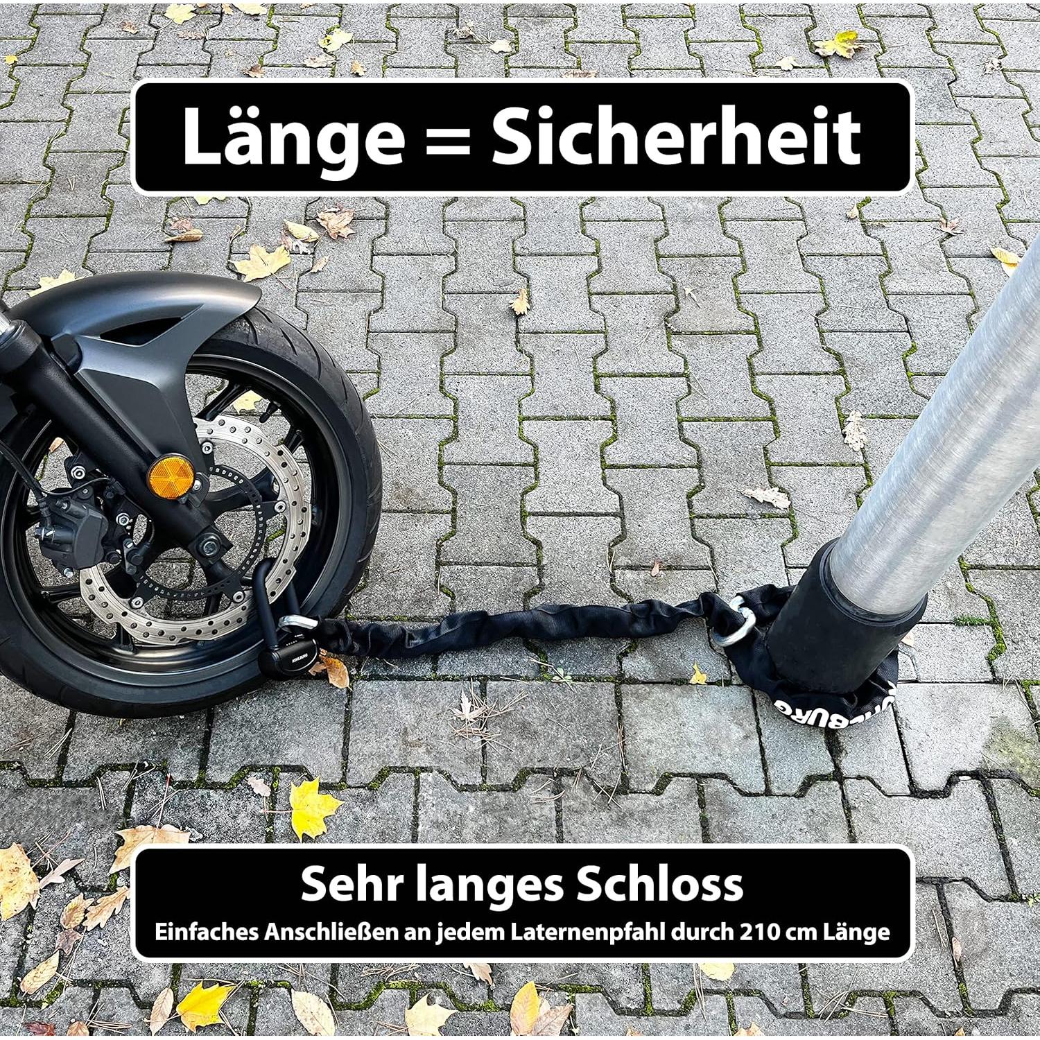 Cadena de Seguridad KOHLBURG Alcatraz 2.1m 8.1kg para Motocicleta