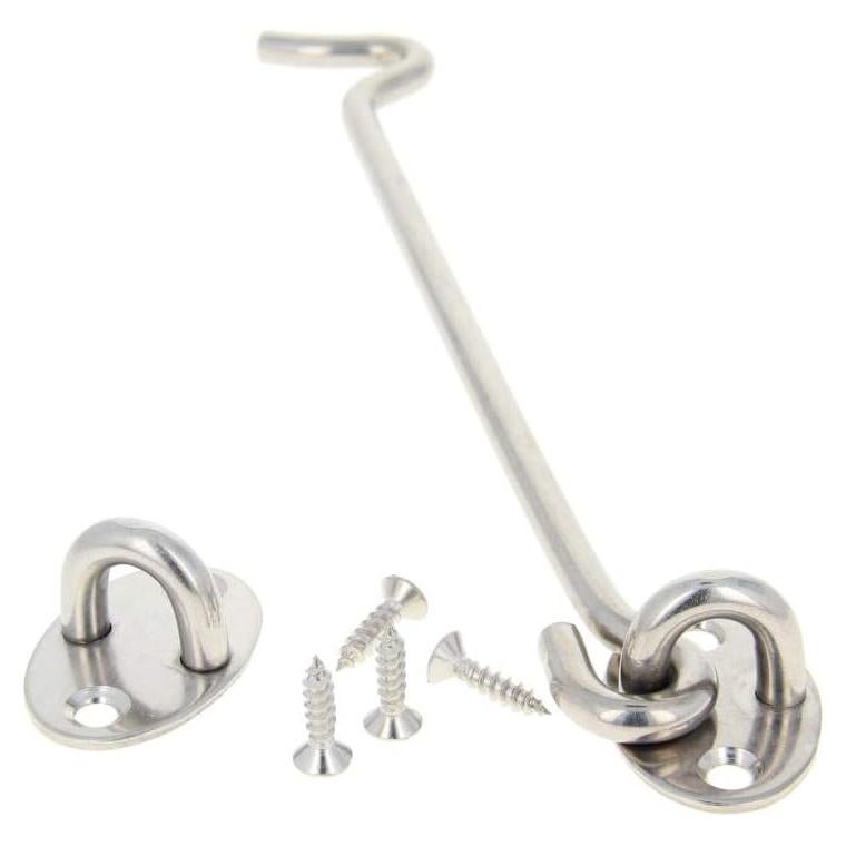 Gancho de Cabina MroMax 200mm Acero Inoxidable 5 Pcs