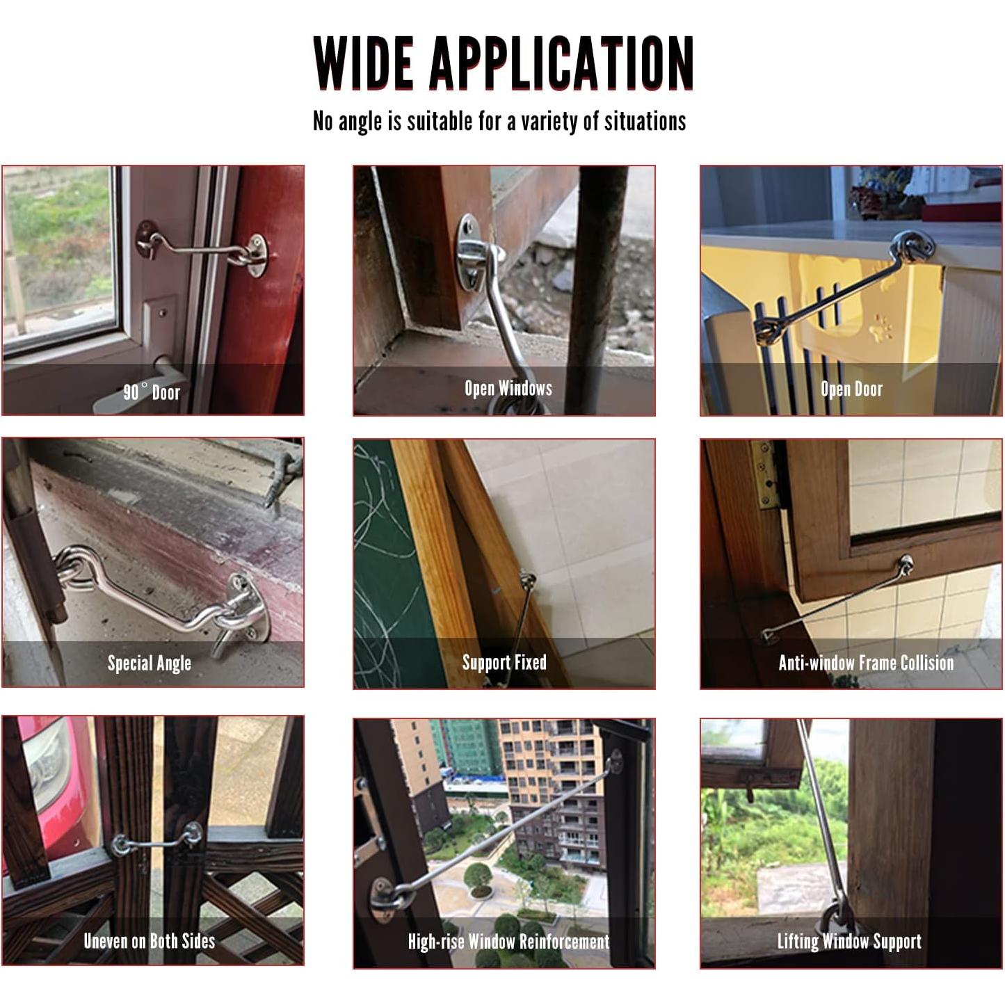 Gancho de Cabina MroMax 200mm Acero Inoxidable 5 Pcs