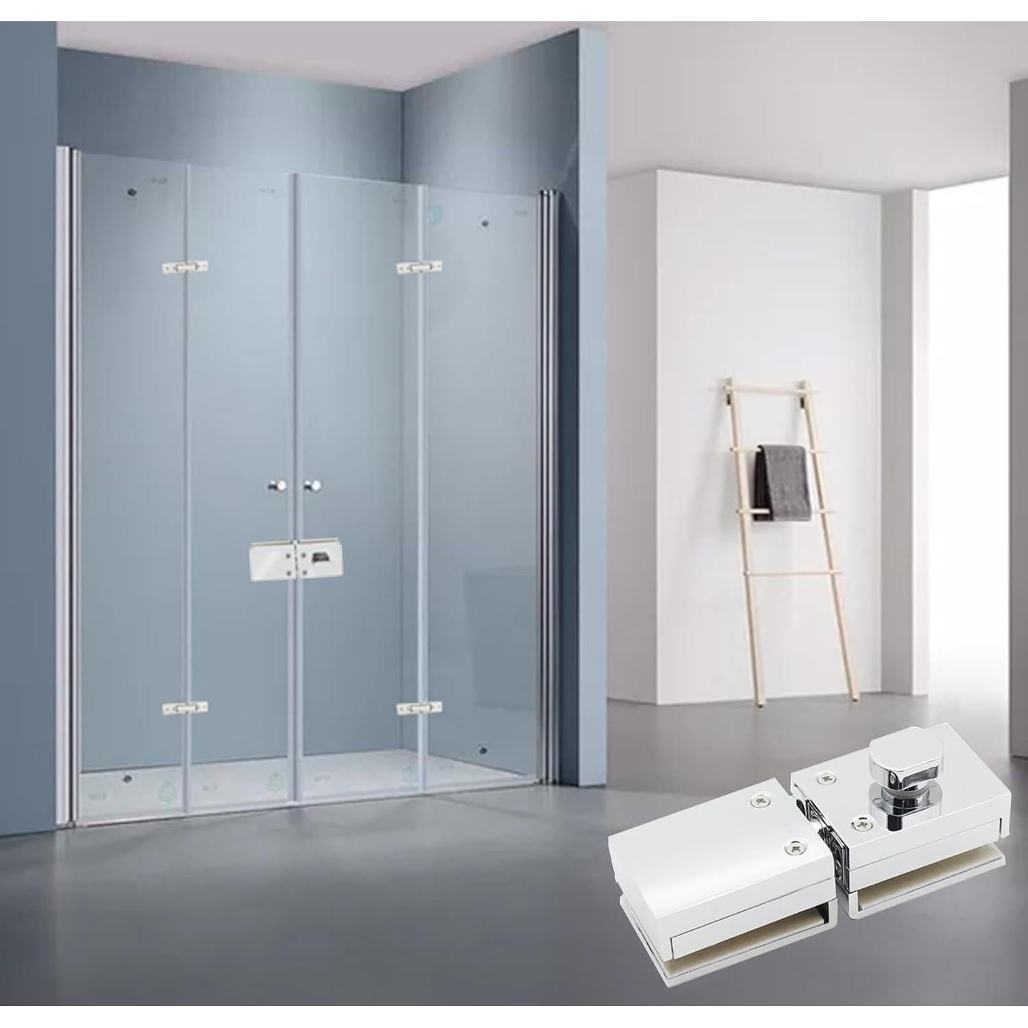 Cerradura de Pestillo de Vidrio WANLIAN Abatible 6-12mm