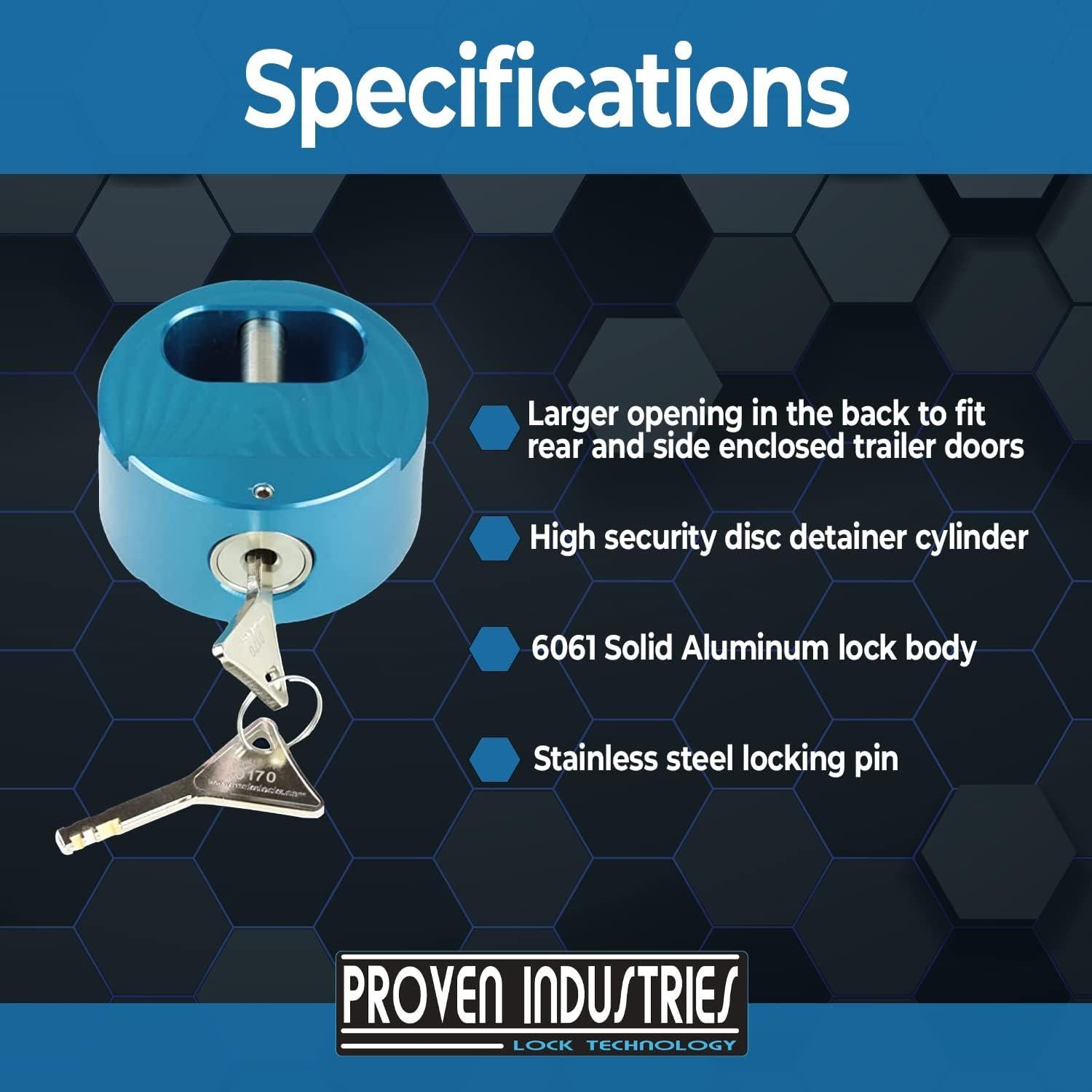 Conjunto de Cerraduras Puck-Lock Proven 400XL - 3 Unidades Azul