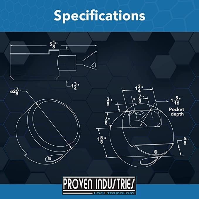 Conjunto de Cerraduras Puck-Lock Proven 400XL - 3 Unidades Azul