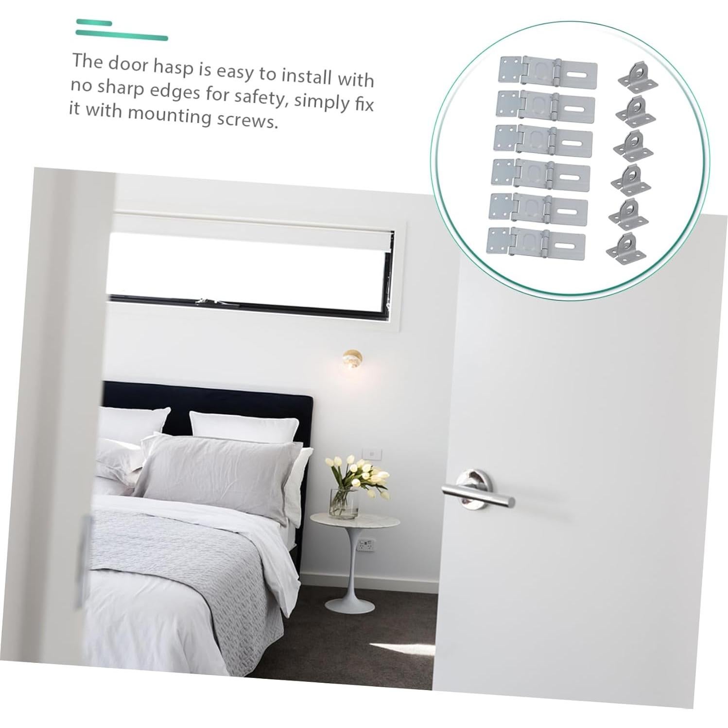 Pestillos de Seguridad DOITOOL 6 Pcs Hierro Engrosado 14.8cm