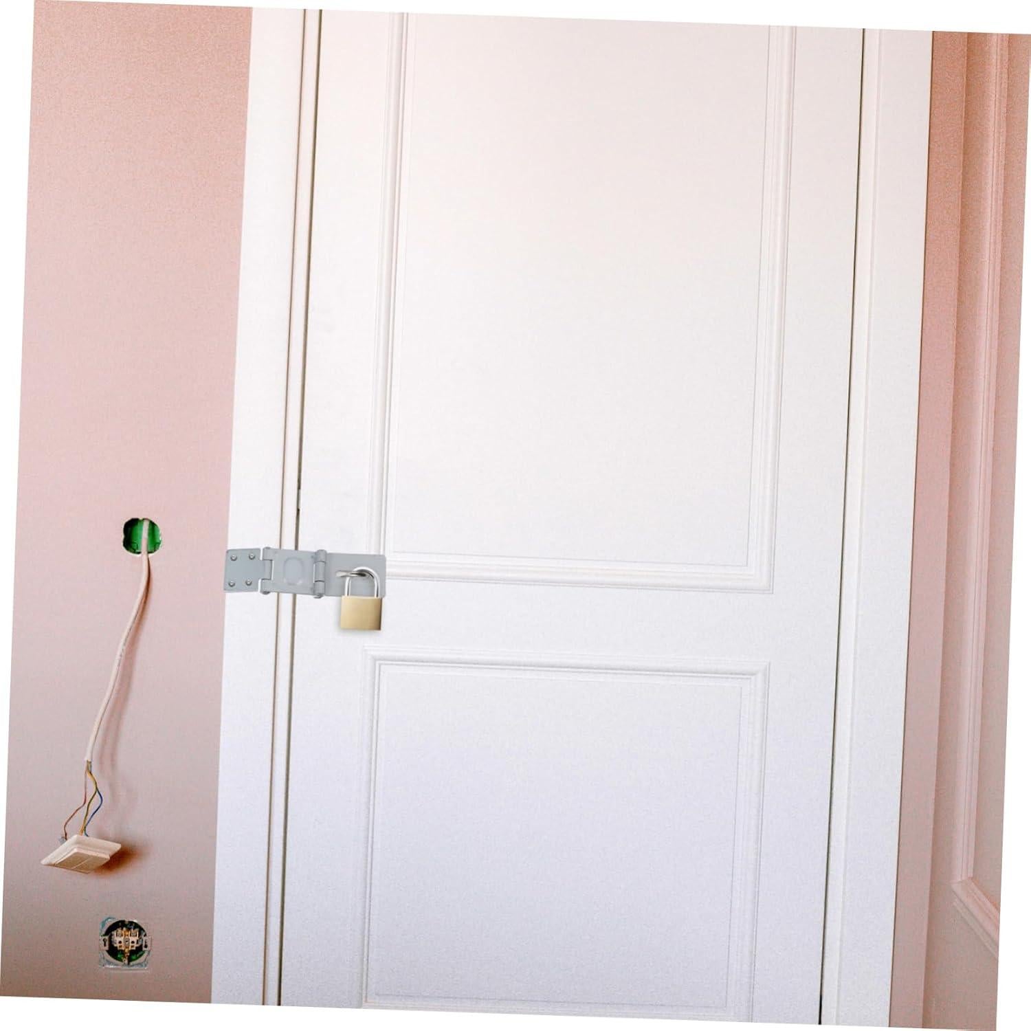 Cerradura de Seguridad Angoily 6 Pcs Doble Bisagra Hierro 14.8x4.1cm