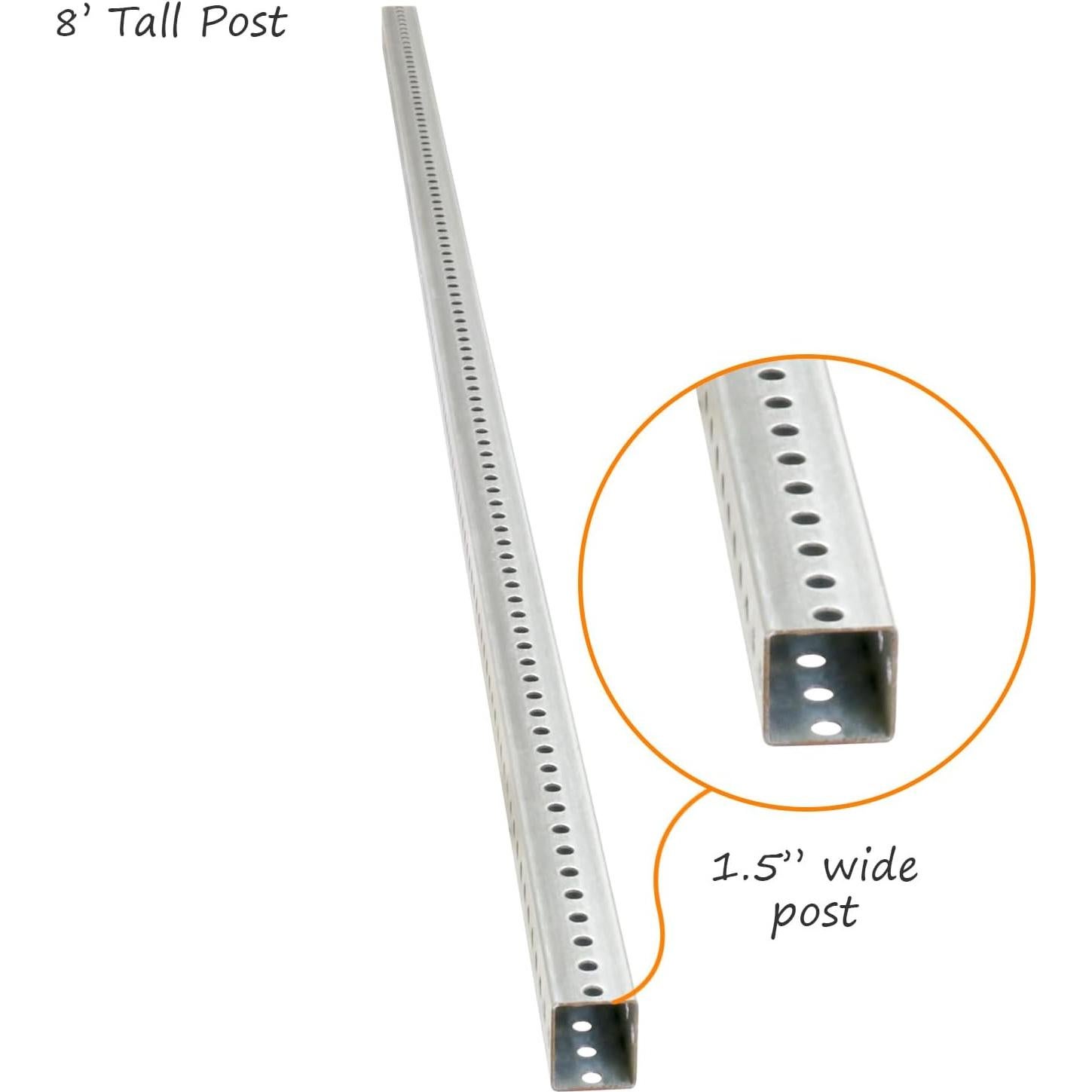 Poste de señalización SmartSign 2.44 m acero galvanizado