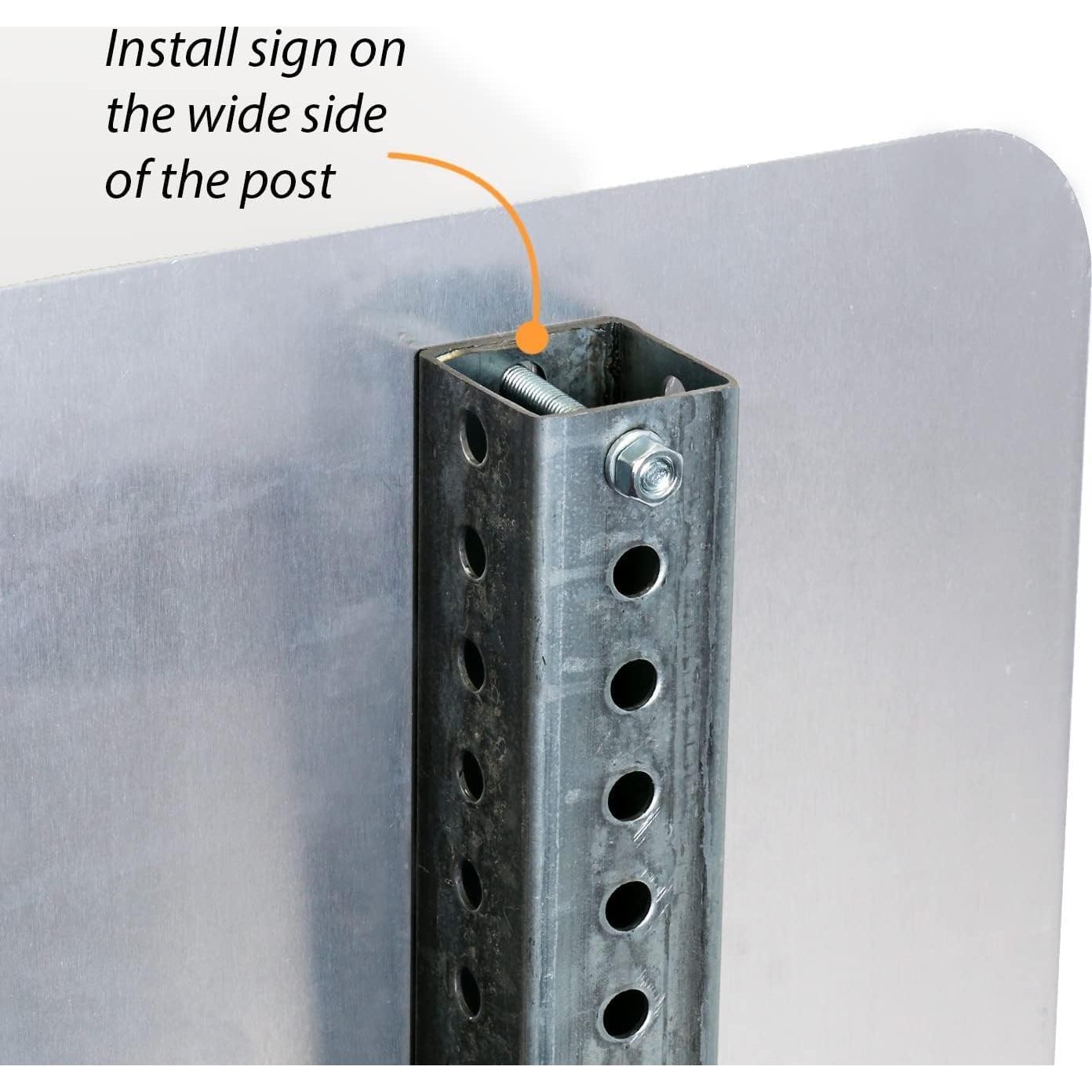Poste de señalización SmartSign 2.44 m acero galvanizado