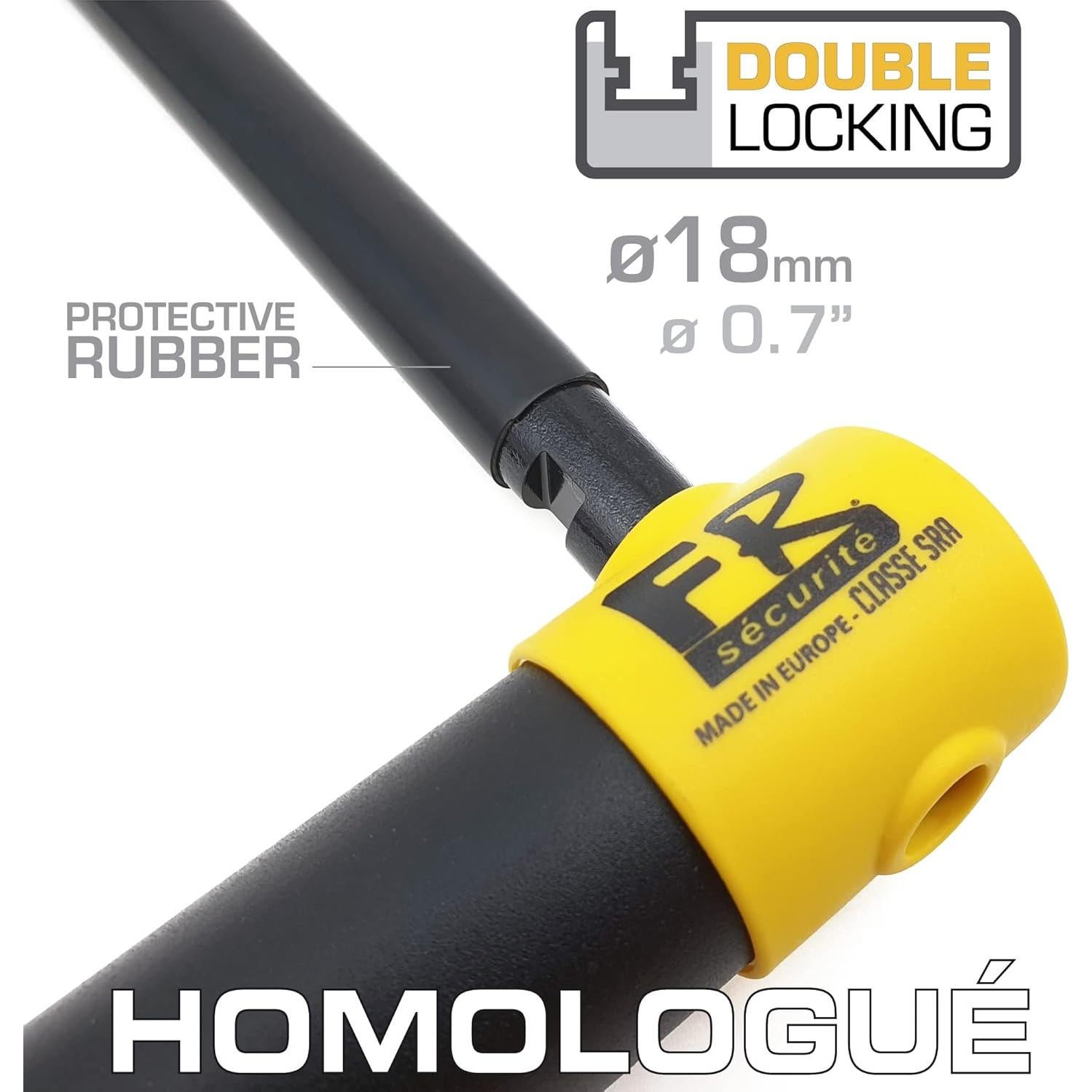 Candado Antirrobo FR Seguridad FR85250 U 85x25 cm Acero Doble Cerradura