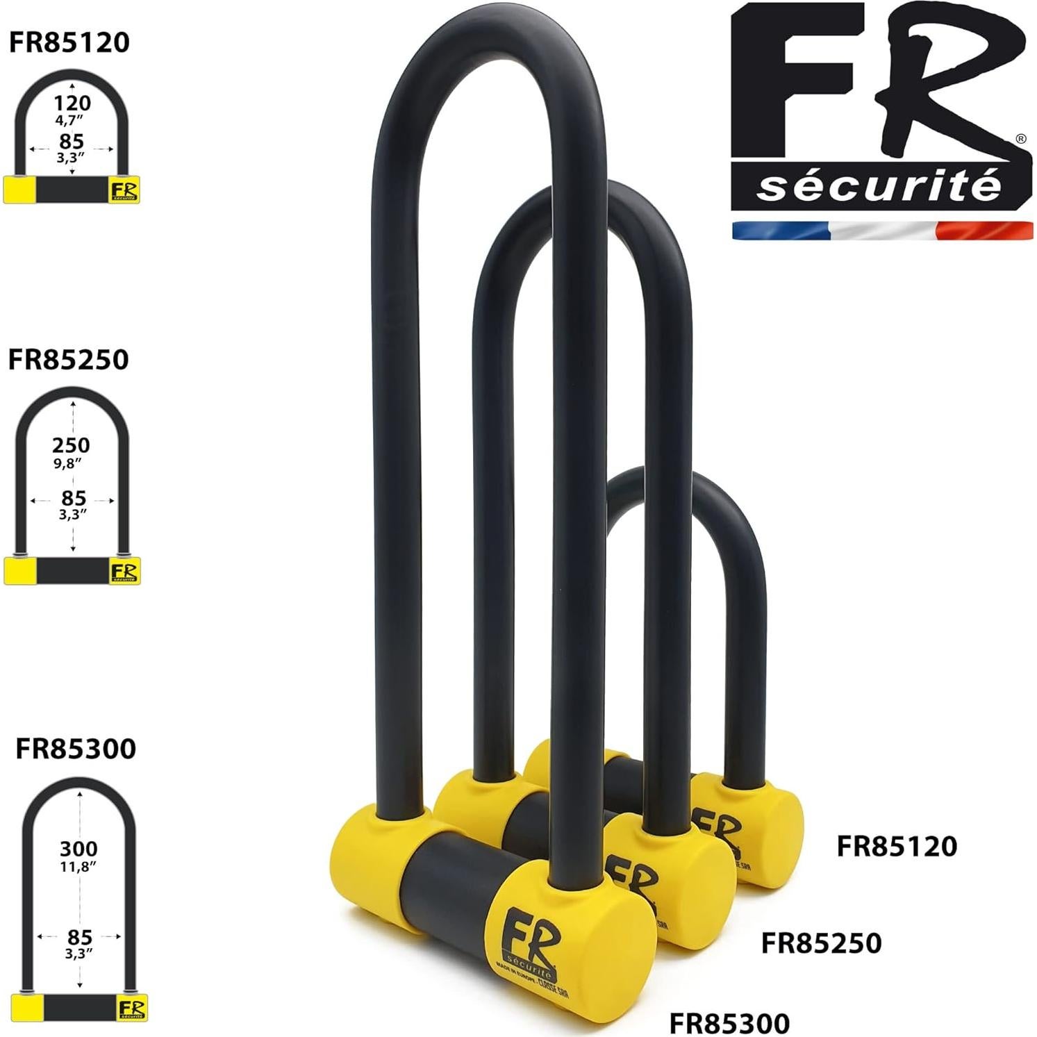 Candado Antirrobo FR Seguridad FR85250 U 85x25 cm Acero Doble Cerradura