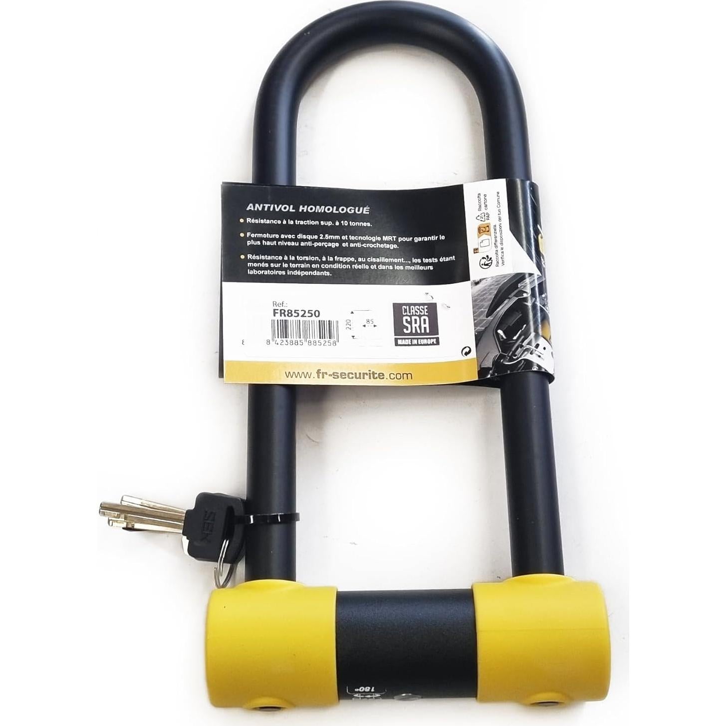 Candado Antirrobo FR Seguridad FR85250 U 85x25 cm Acero Doble Cerradura
