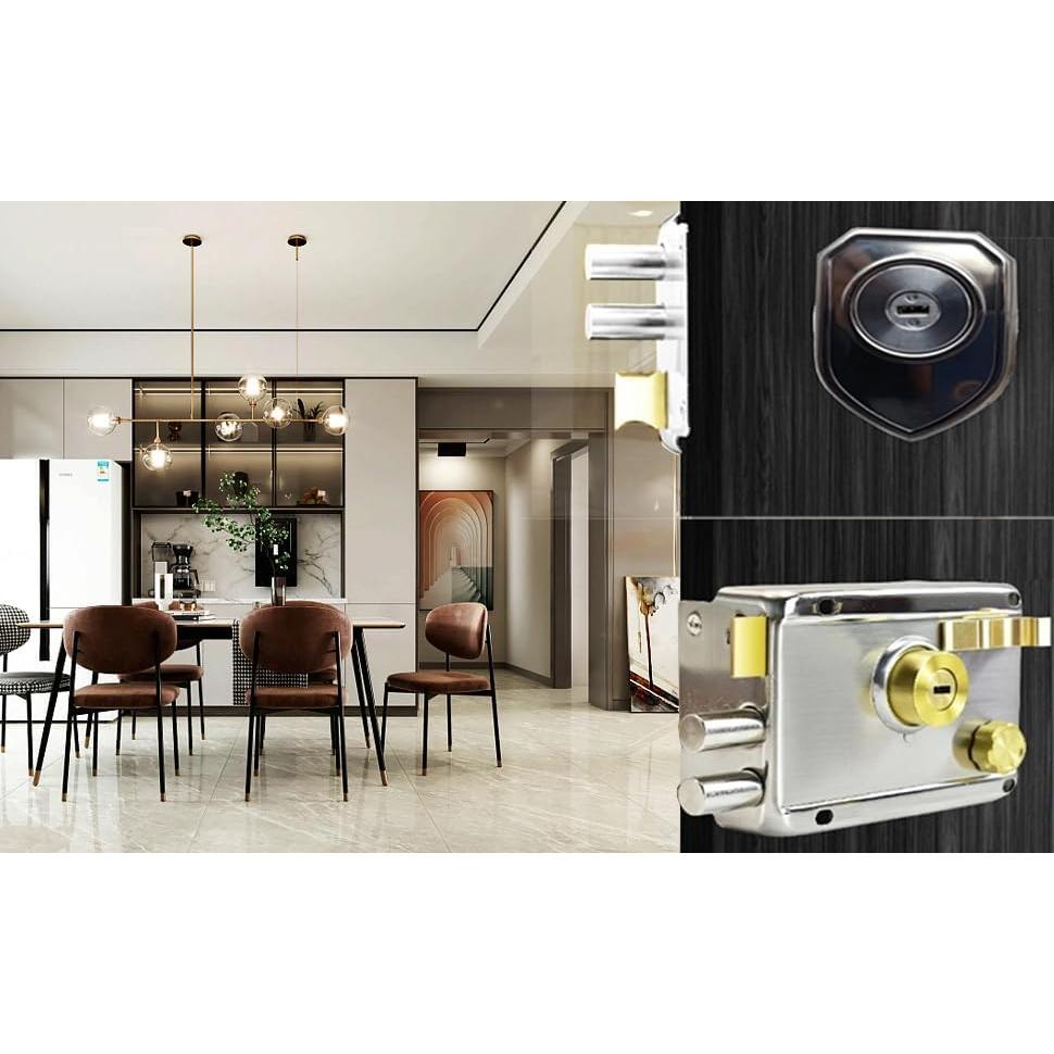 Cerradura de Pestillo Vertical FARFELLNY con Llave - 132x85mm