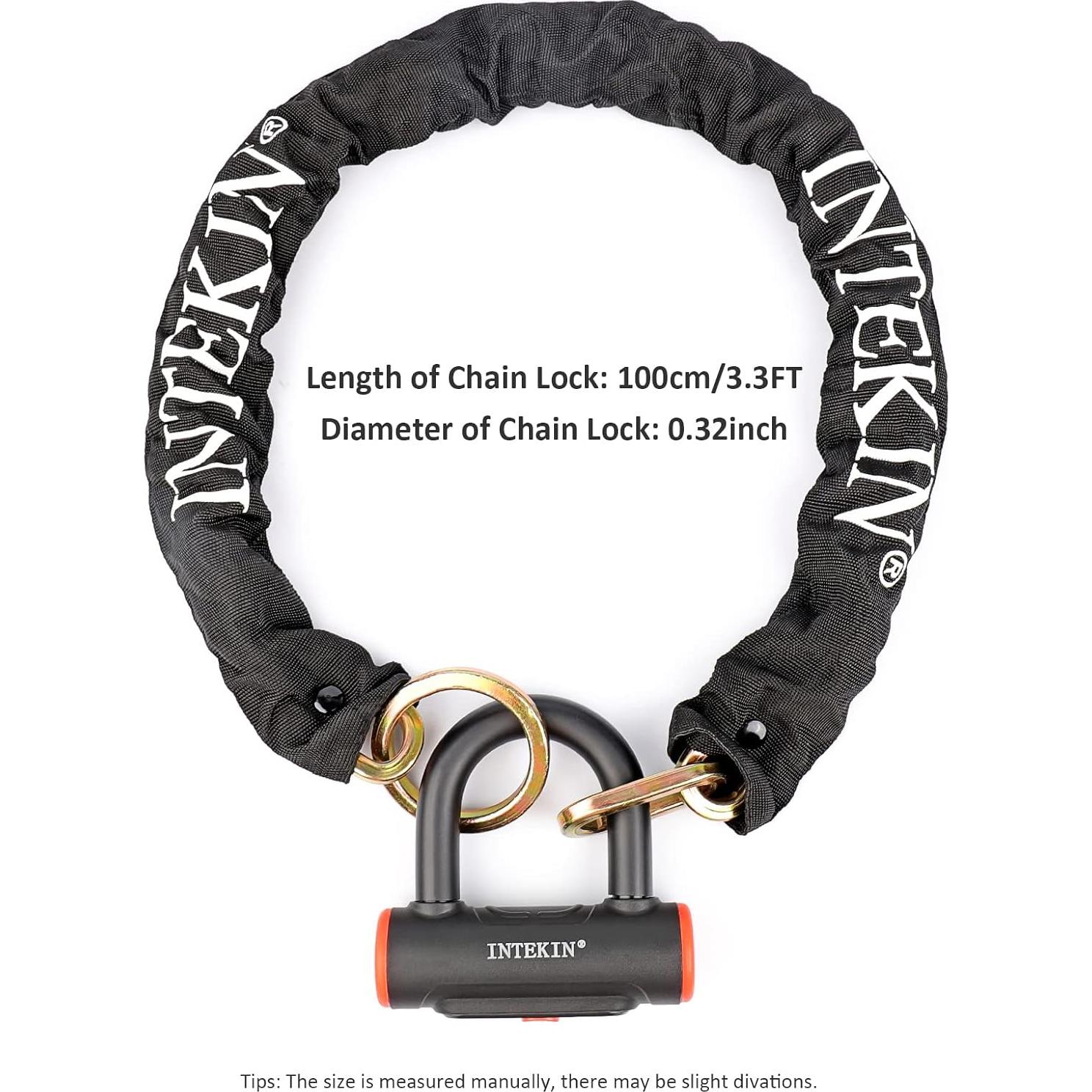 Candado de cadena INTEKIN 100cm 8mm alta seguridad anti robo