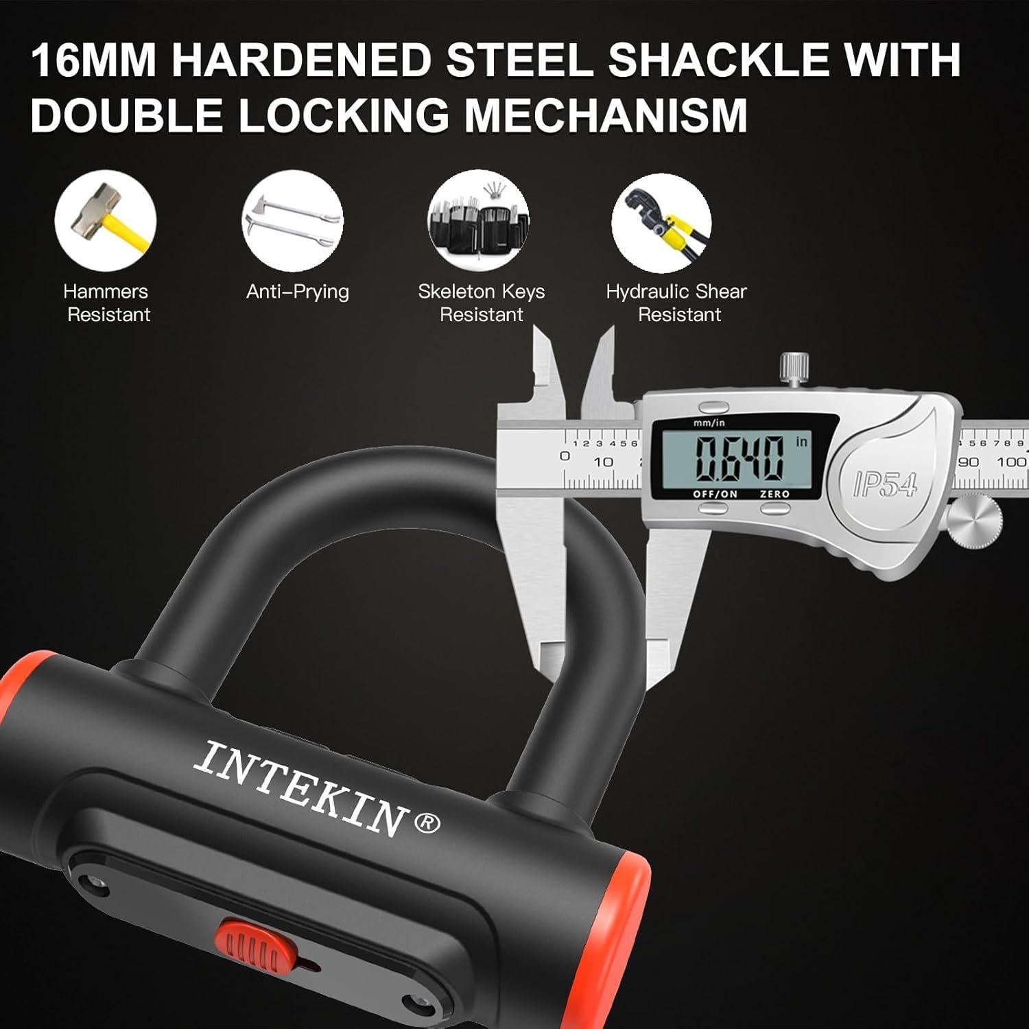 Candado de cadena INTEKIN 100cm 8mm alta seguridad anti robo