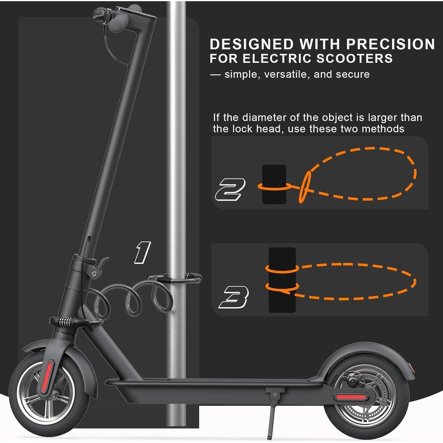 Candado de Cable NextSeal 12mm con Combinación 5 Dígitos 105cm