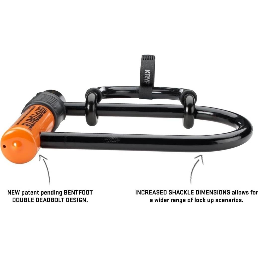 Candado U Mini Kryptonite Mensajero Antirrobo 11mm Acero