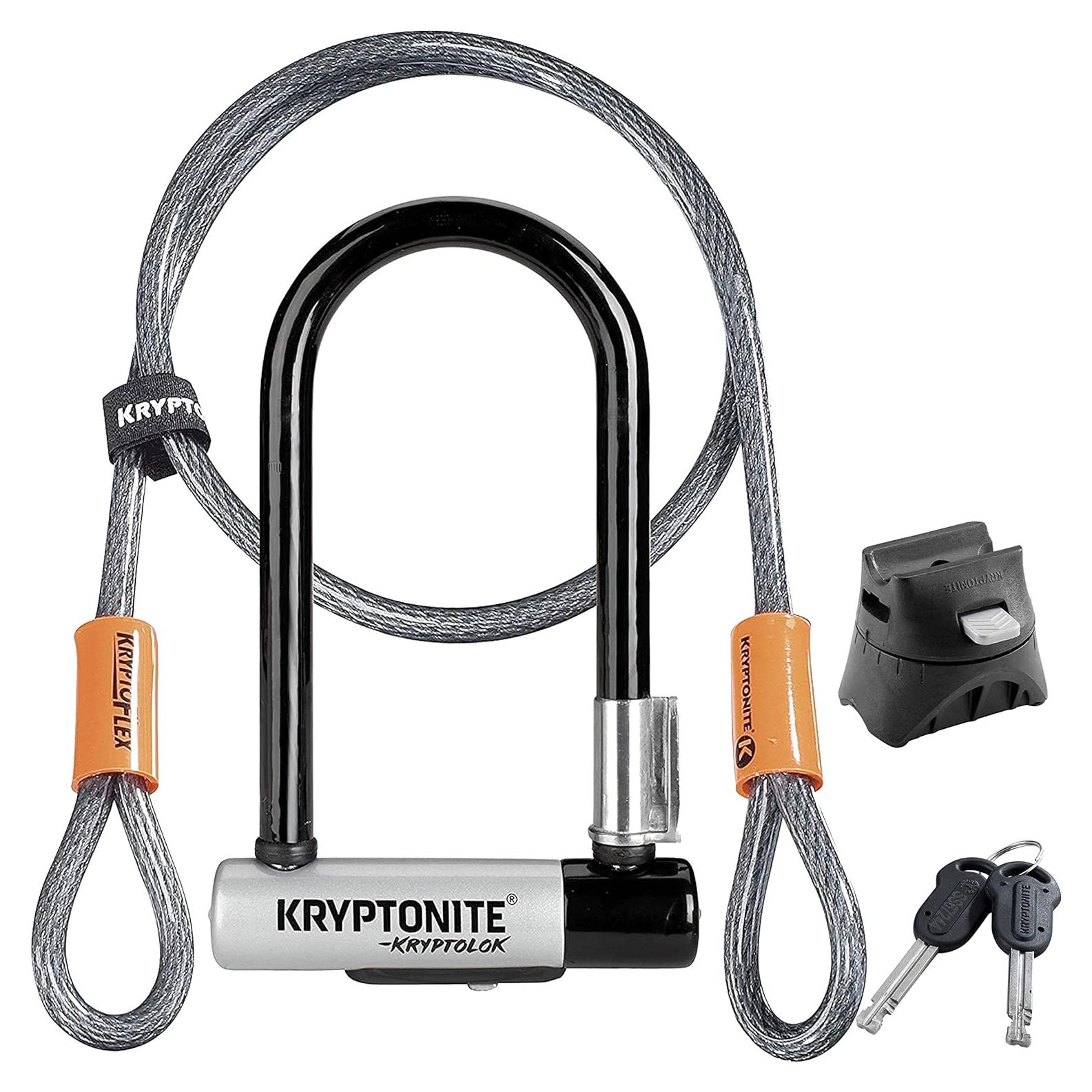 Candado U Kryptonite KryptoLok Mini-7 con Cable 1.2m