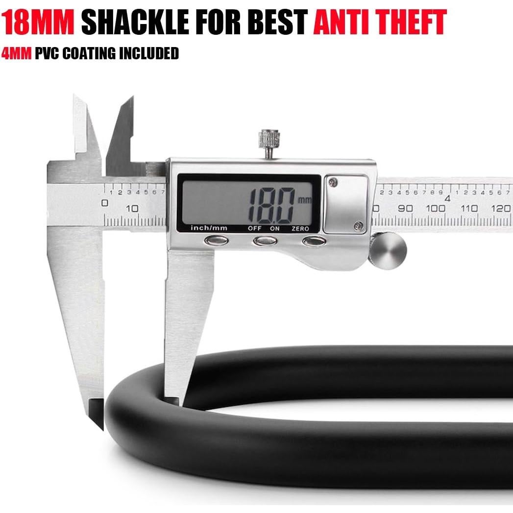 Candado en U USHAKE 14mm Combinación Antirrobo Negro