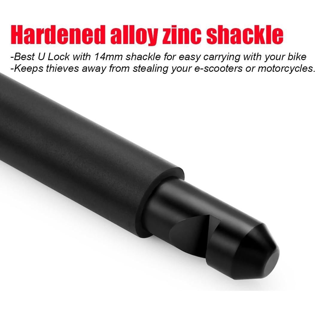 Candado en U USHAKE 14mm Combinación Antirrobo Negro