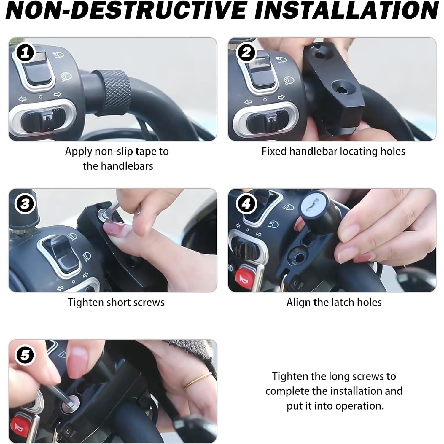 Candado Antirrobo para Casco de Motocicleta YGDMD - Negro