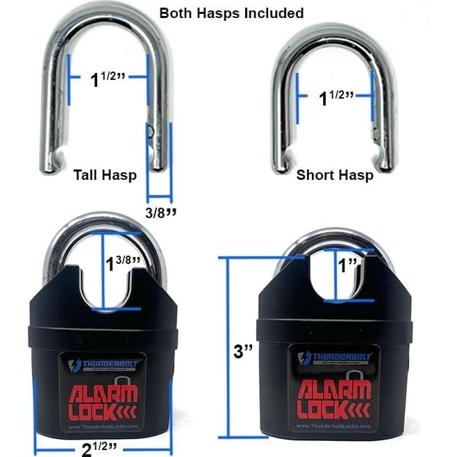 Candado de Alarma Thunderbolt 110dB Antirrobo Resistente