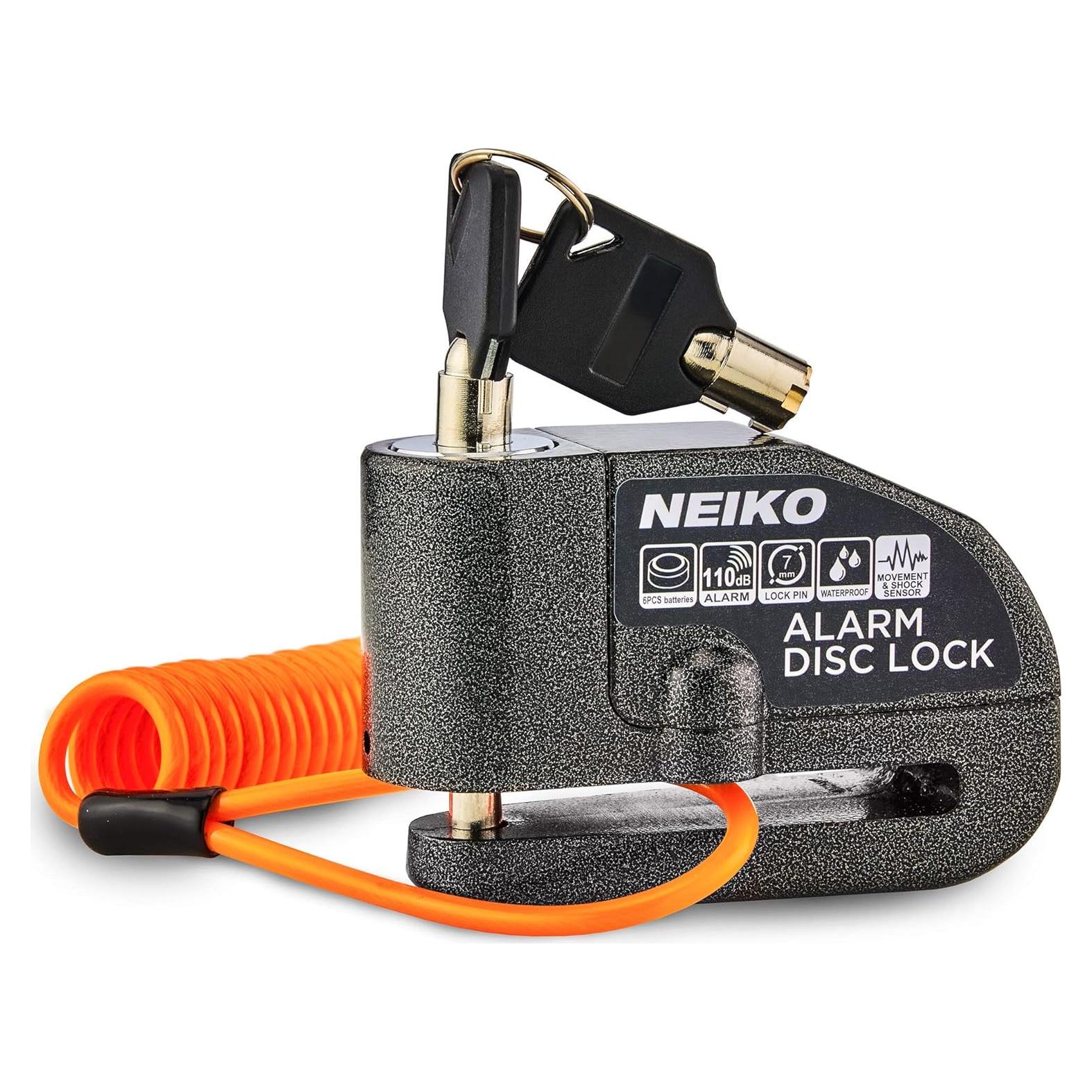 Candado de Disco Antirrobo NEIKO 52908A con Alarma 110dB