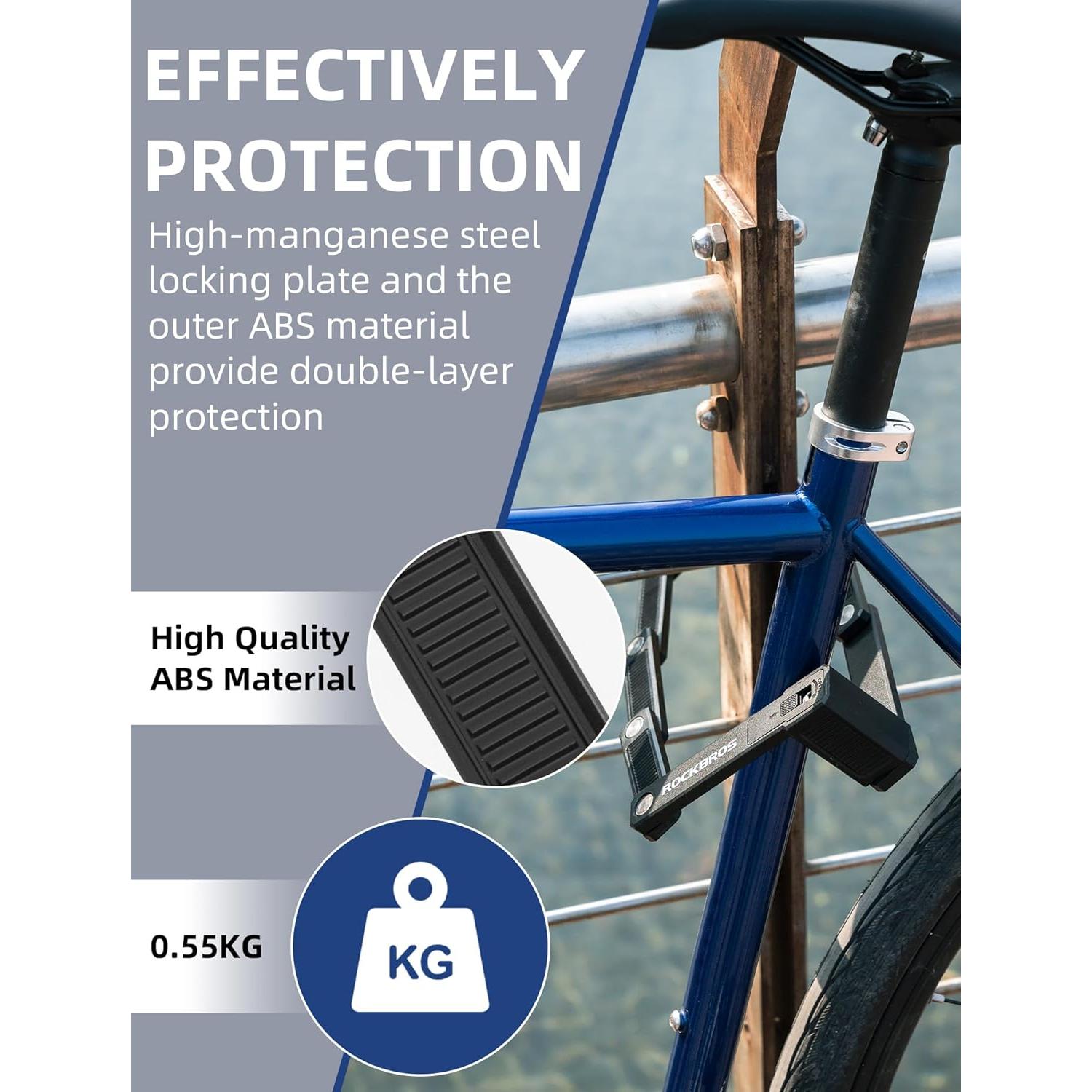 Candado Plegable Antirrobo ROCKBROS 0.7cm Alta Resistencia