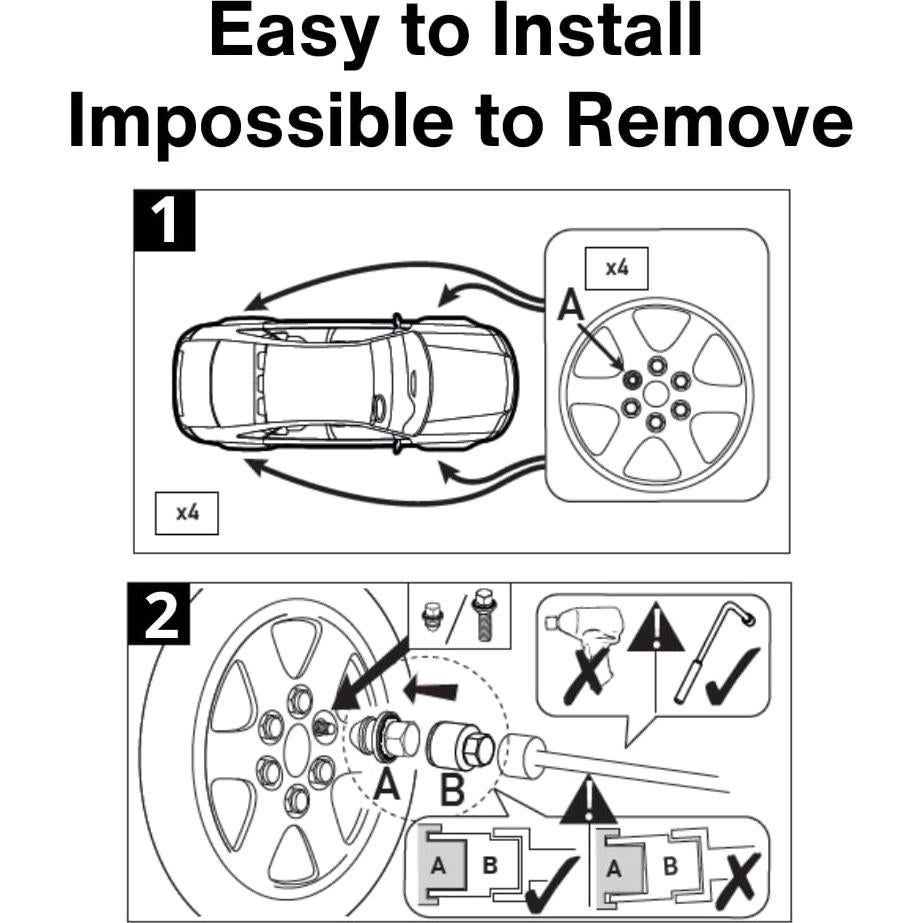 Kit de Bloqueo de Tuercas de Rueda Farad DS51/E para Tesla Cybertruck