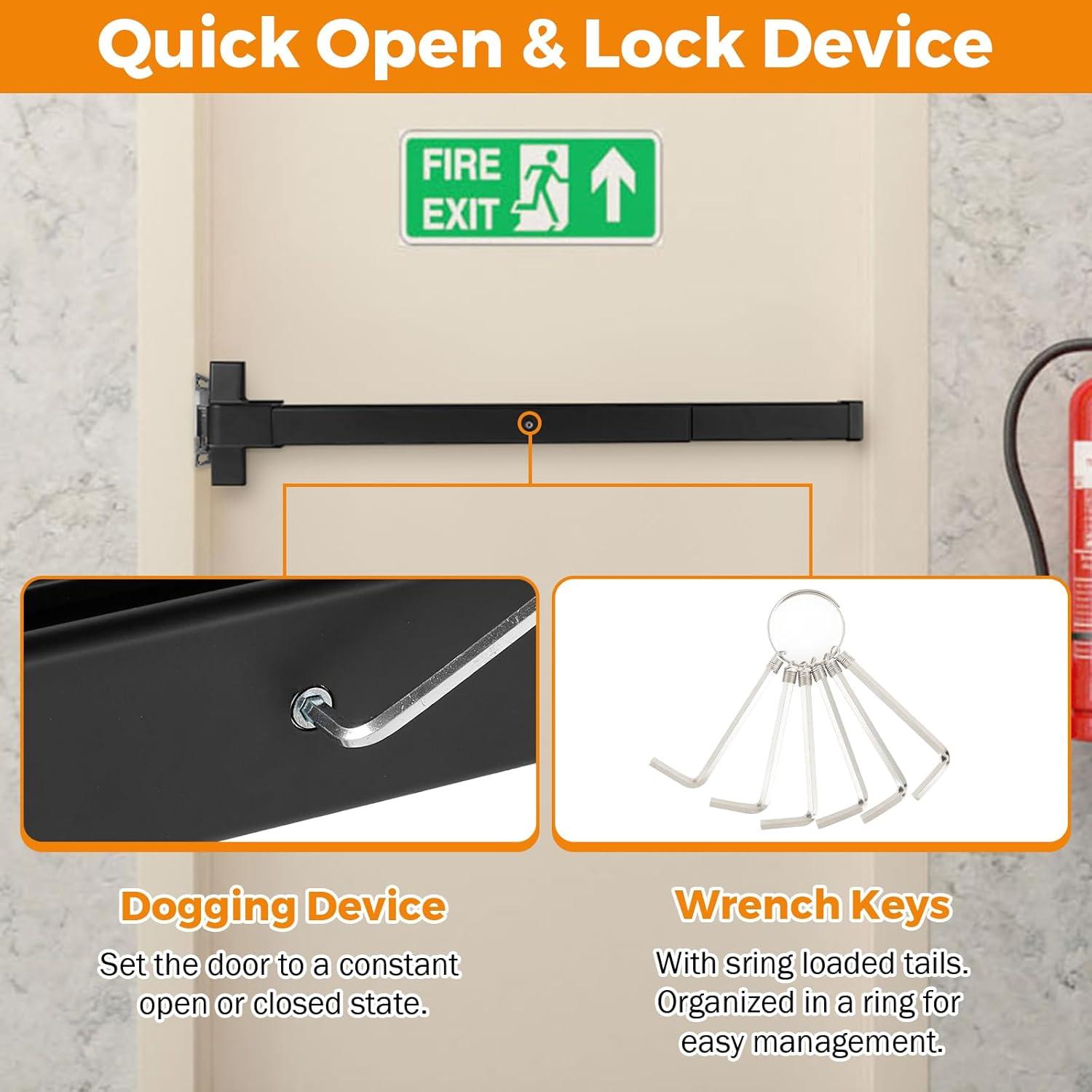 Dispositivo de Salida de Emergencia BEAMNOVA 81.3 cm Negro