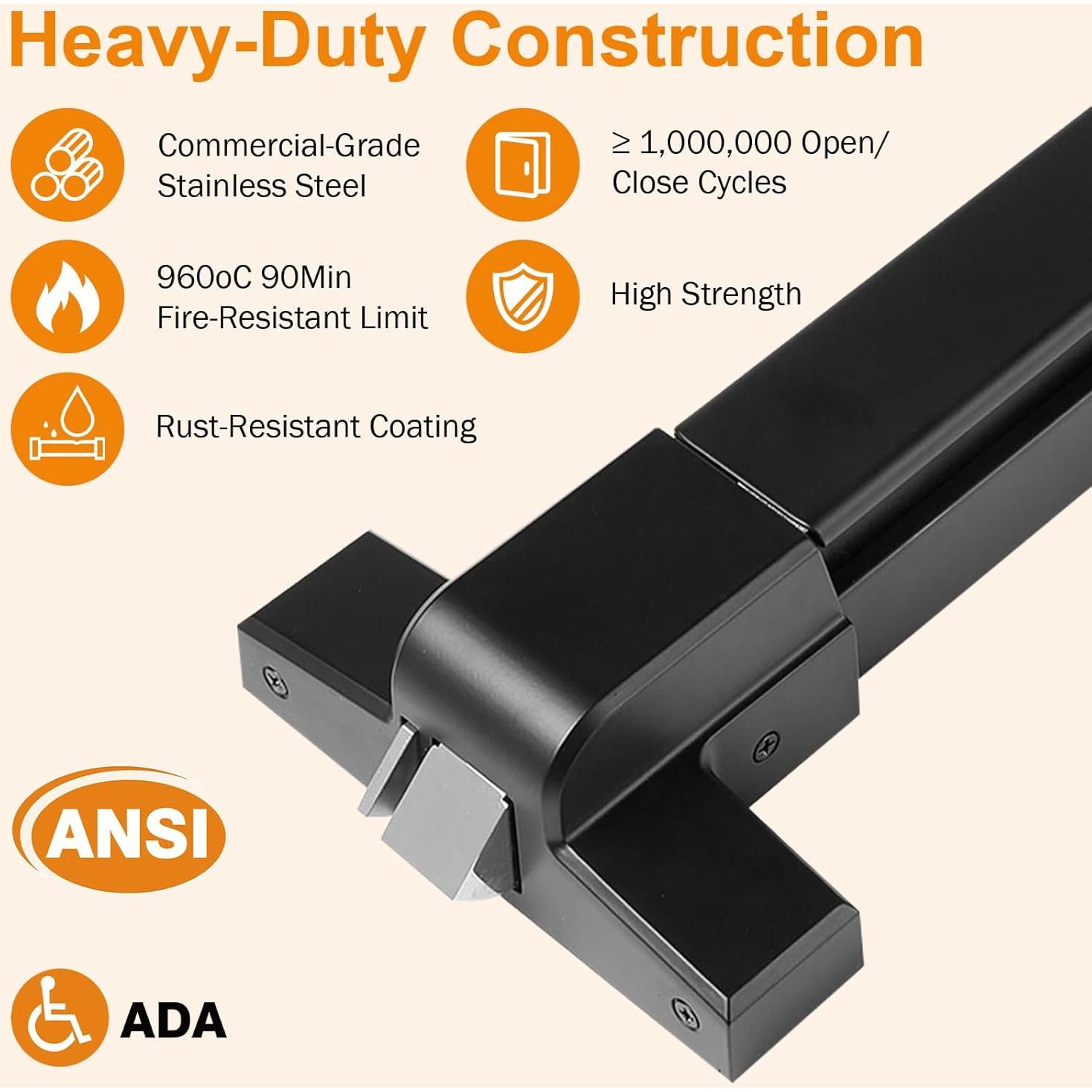 Dispositivo de Salida de Emergencia BEAMNOVA 81.3 cm Negro