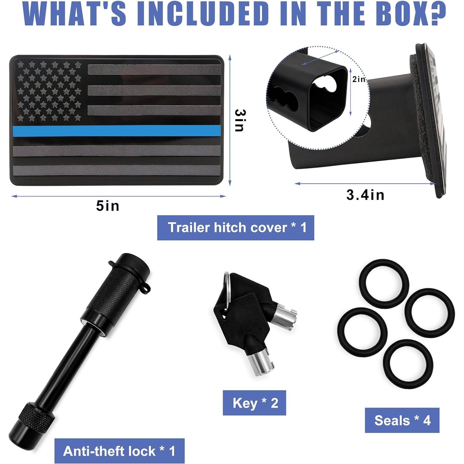 Cubierta de enganche de remolque Ohleats 2" Acero al carbono