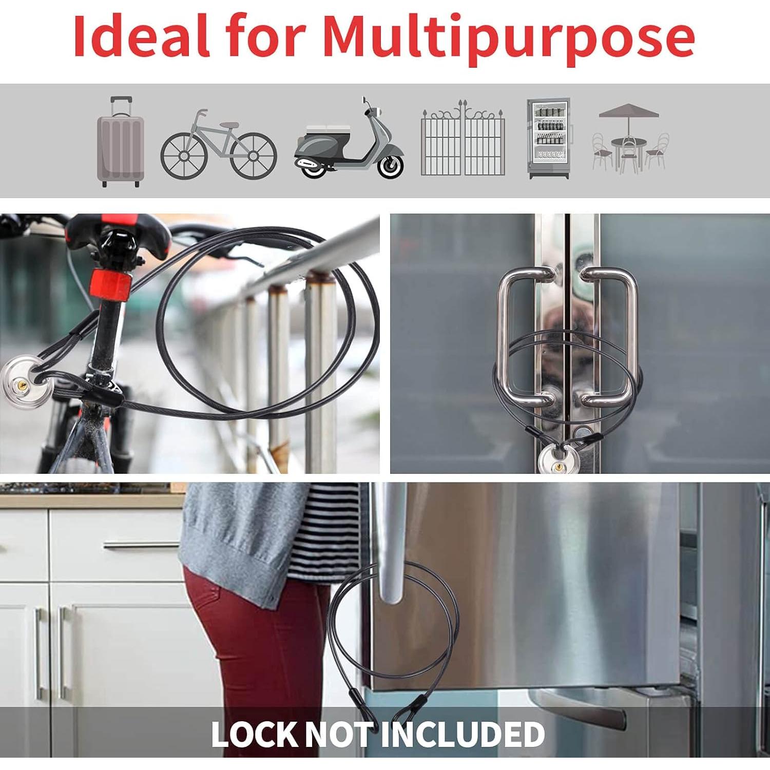 Cable de Acero de Seguridad DELSWIN 10 mm x 183 cm Alta Resistencia