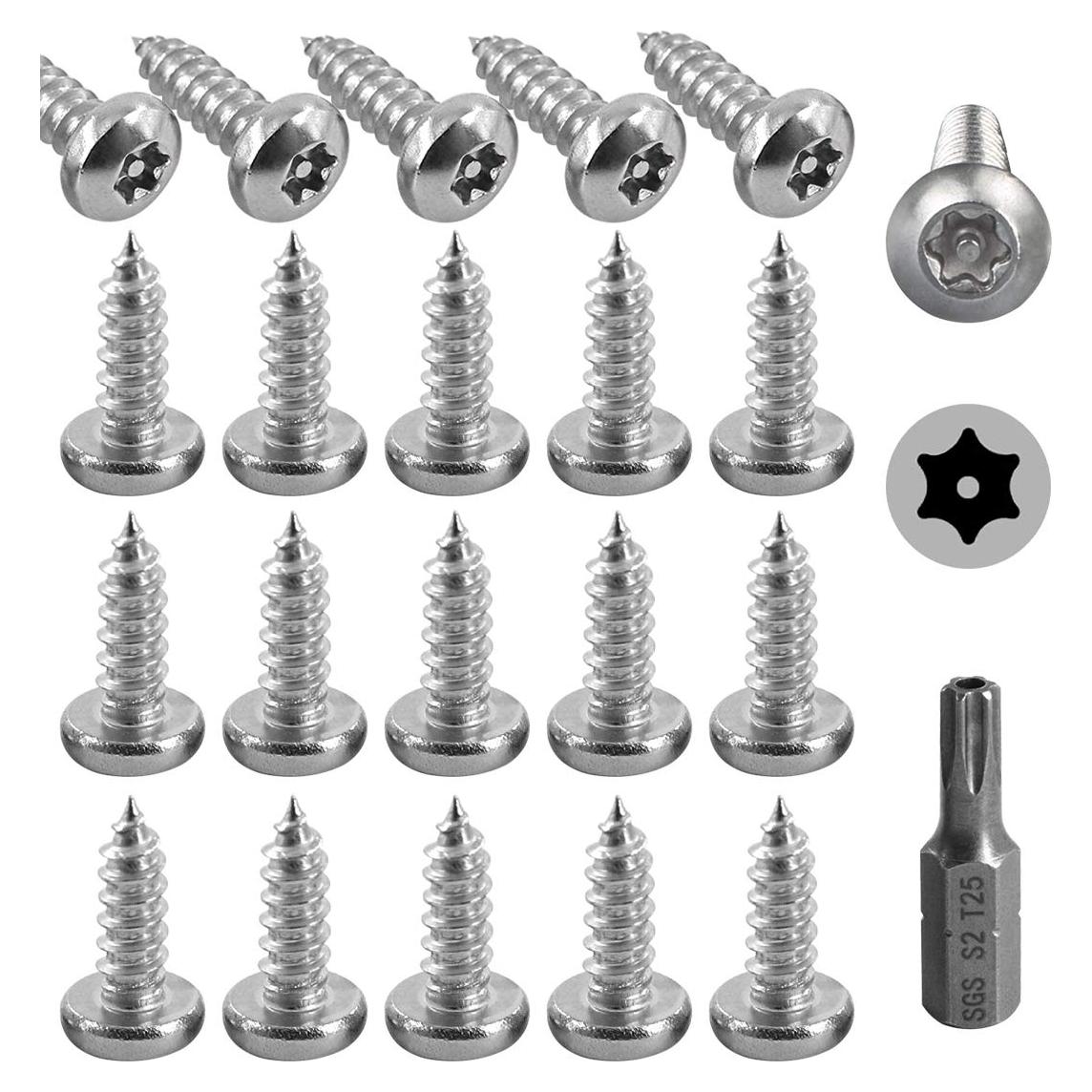 Tornillos de Cabeza Redonda Torx Hilitchi 50 Pcs Acero Inoxidable
