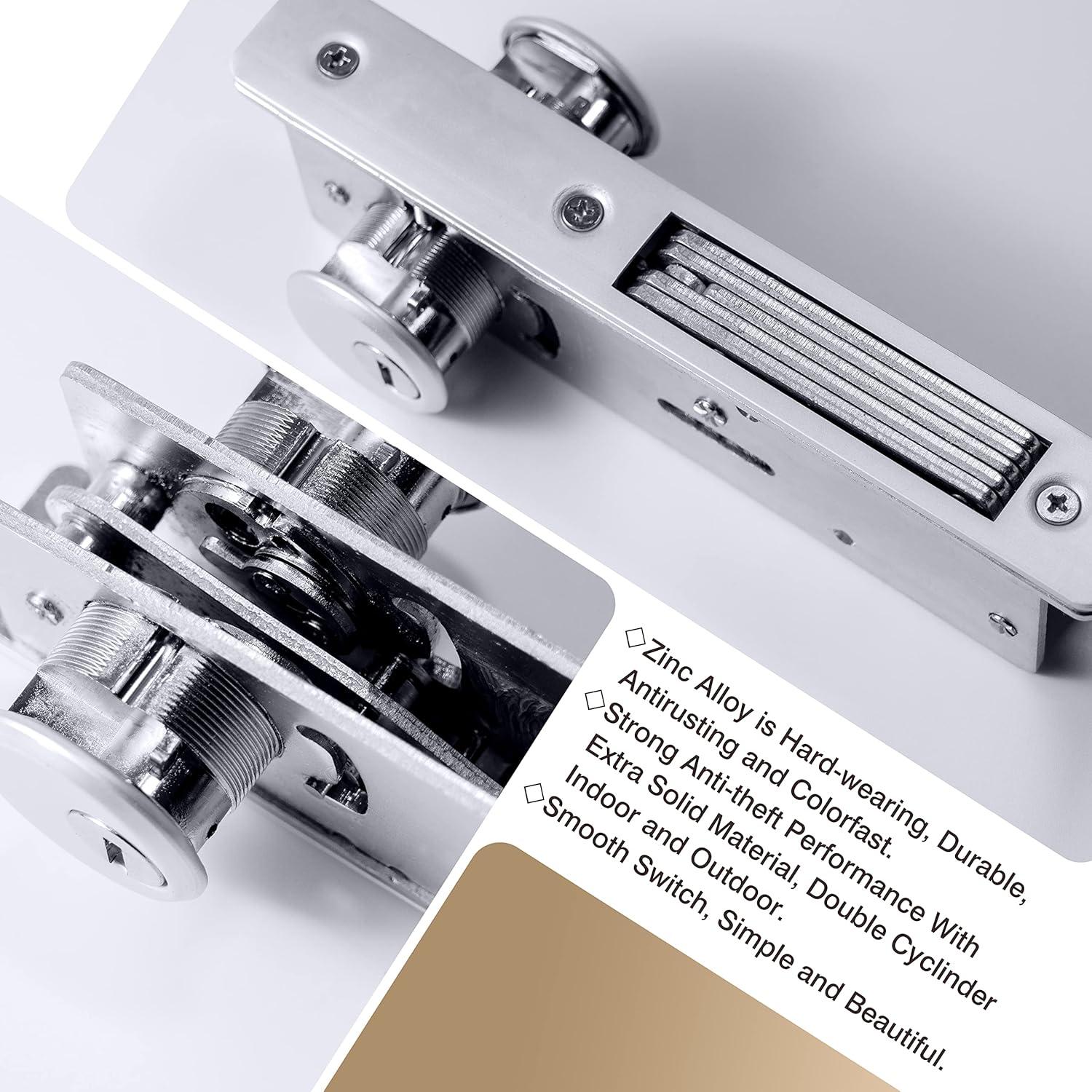 Cerradura de Mortaja Doble Cilindro UpJia Flarish 2.86 cm