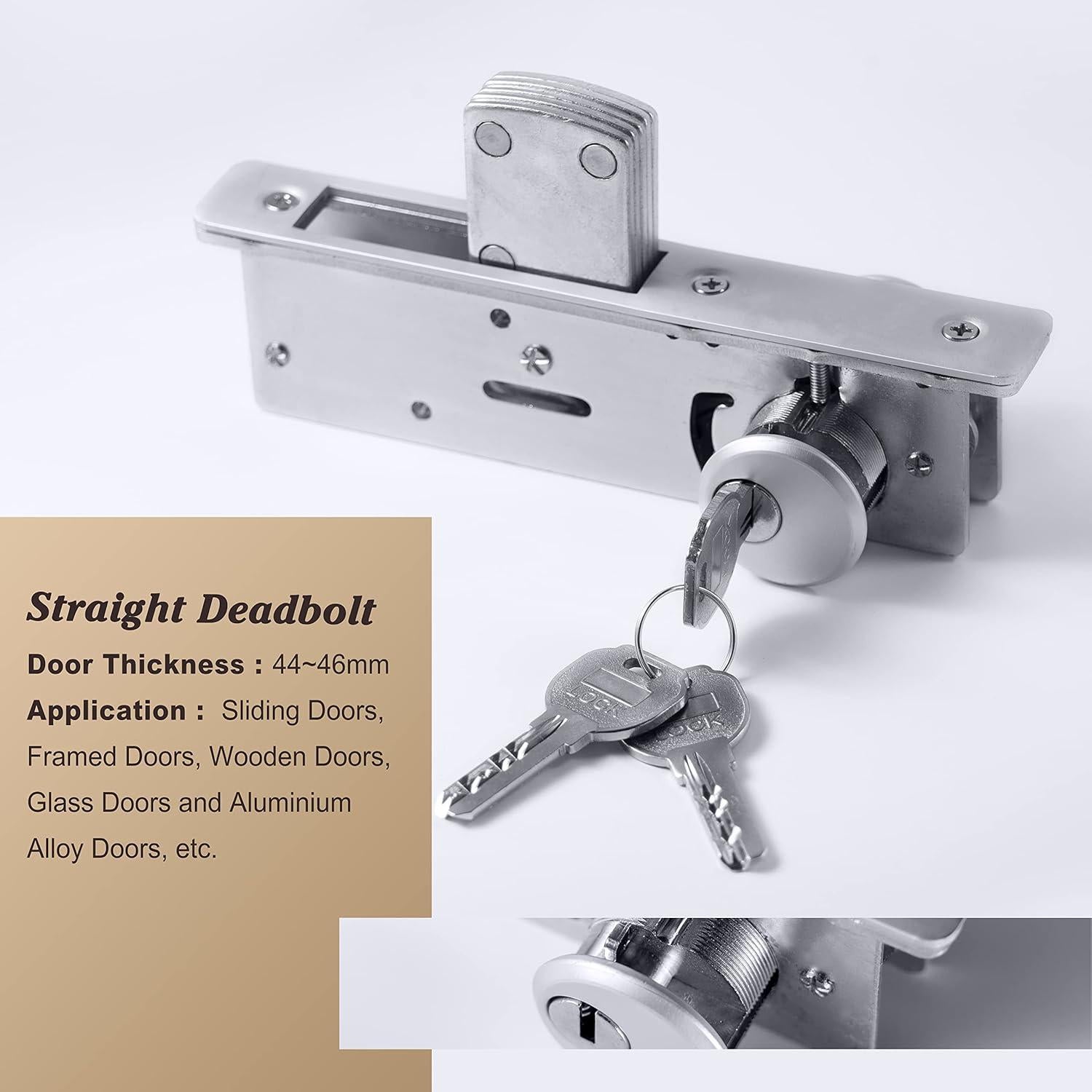 Cerradura de Mortaja Doble Cilindro UpJia Flarish 2.86 cm