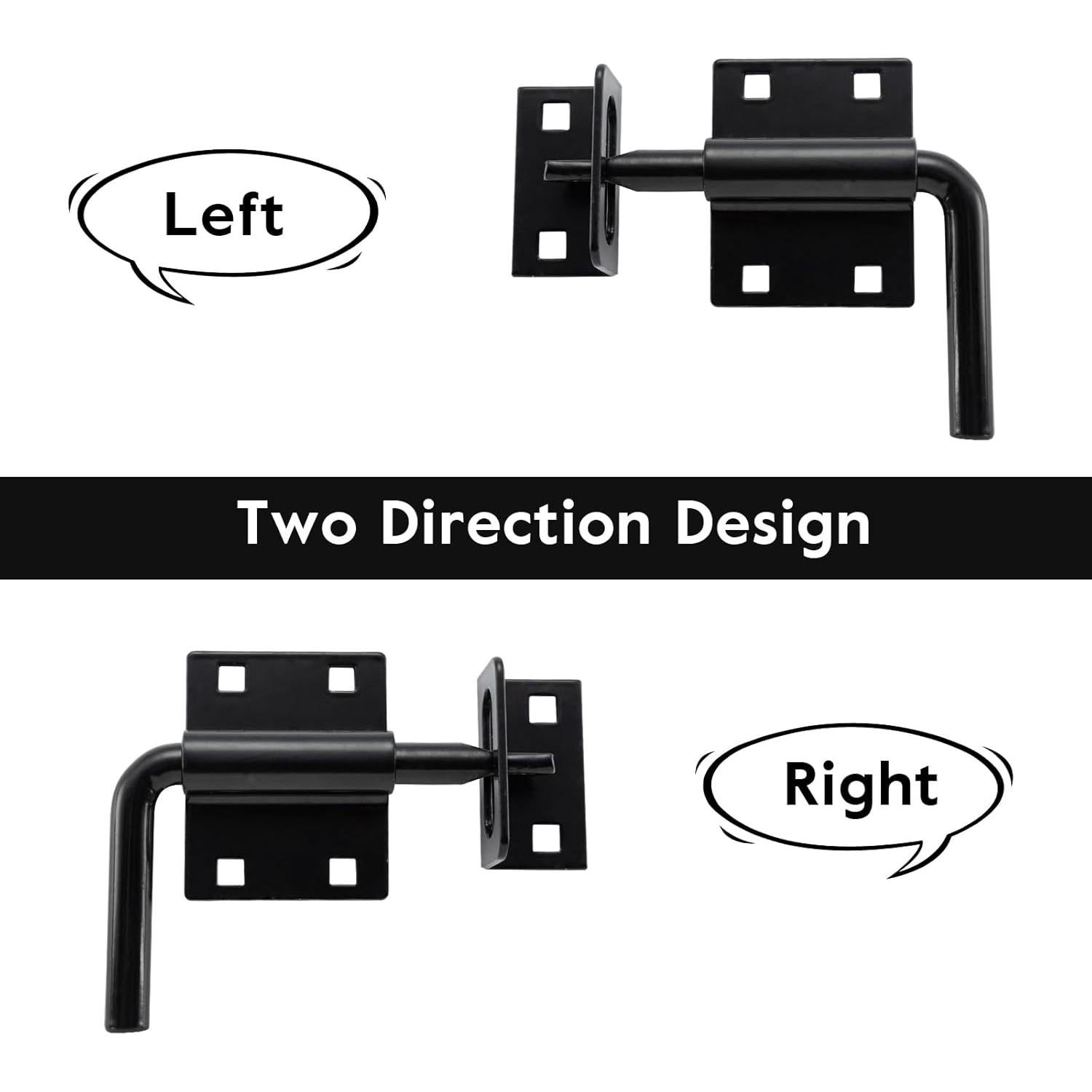 Pestillo de Puerta Deslizante HOME MASTER HARDWARE 2 en 1 Negro