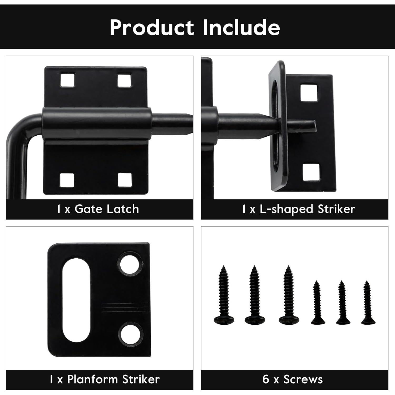 Pestillo de Puerta Deslizante HOME MASTER HARDWARE 2 en 1 Negro