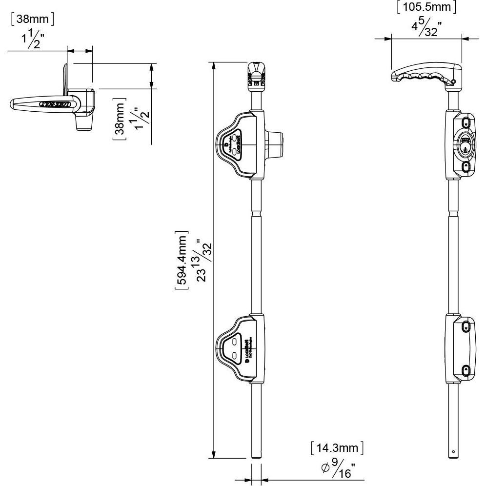 Cerradura Deslizante LokkBolt D&D Technologies 61 cm