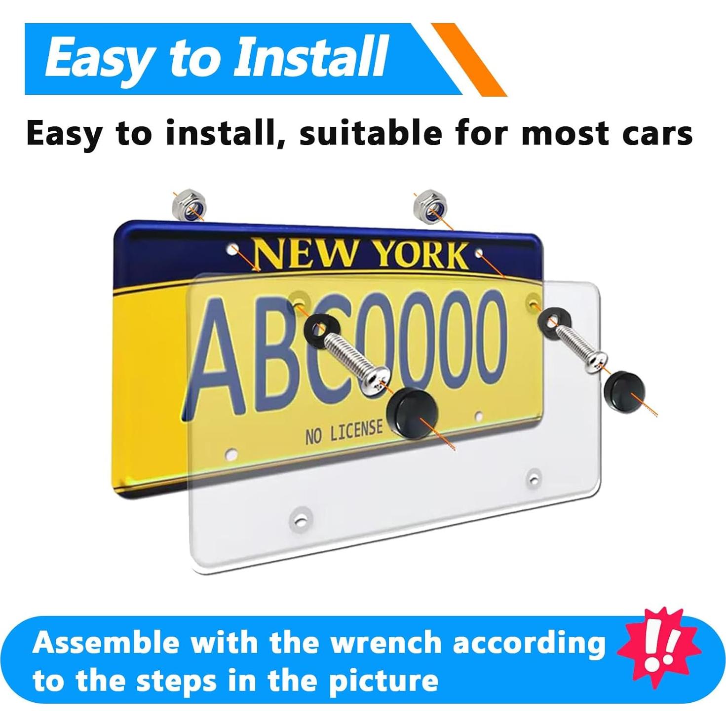 Kit de Tornillos de Seguridad M6 para Placas de Licencia - 8 PCS