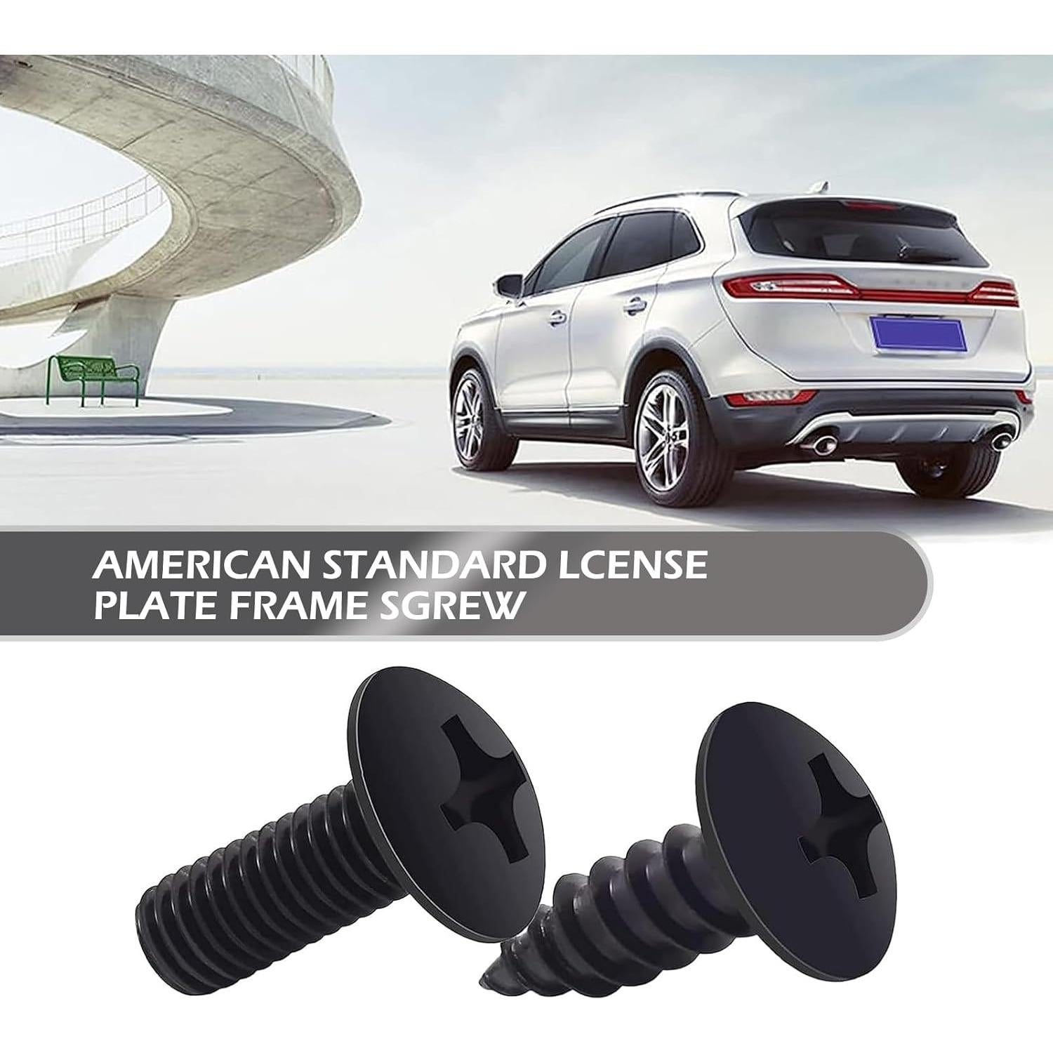 Kit de Tornillos Antirrobo Anyhut para Placas de Matrícula 8 Pzas