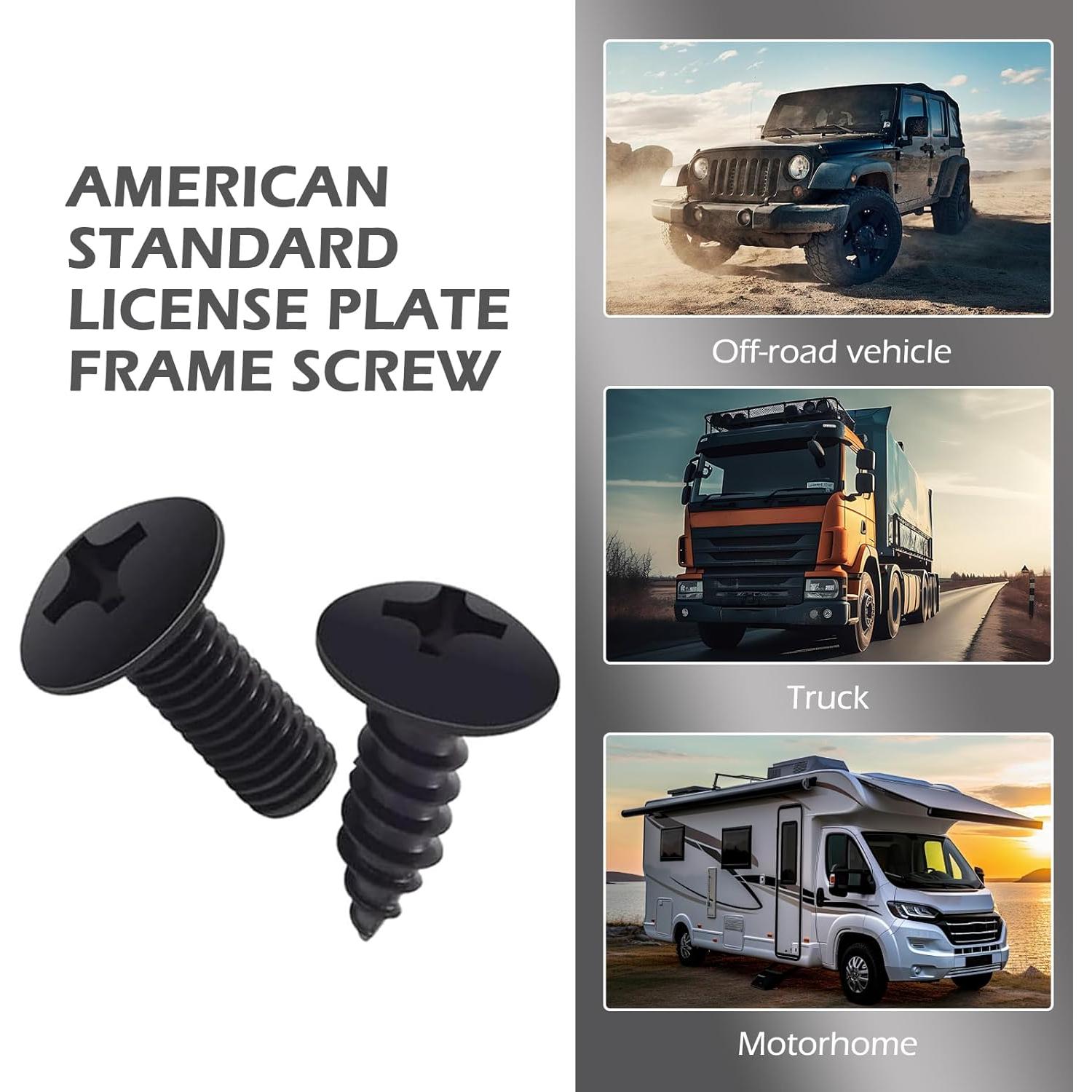 Kit de Tornillos Antirrobo Anyhut para Placas de Matrícula 8 Pzas